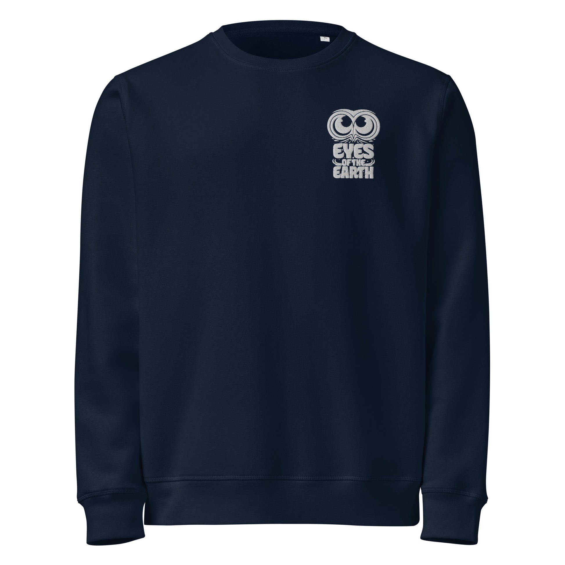 Owl Unisex Organic Mid-Weight Sweatshirt: 'Eyes of the Earth' in Fall | Sustainable Fashion USA Dudeily