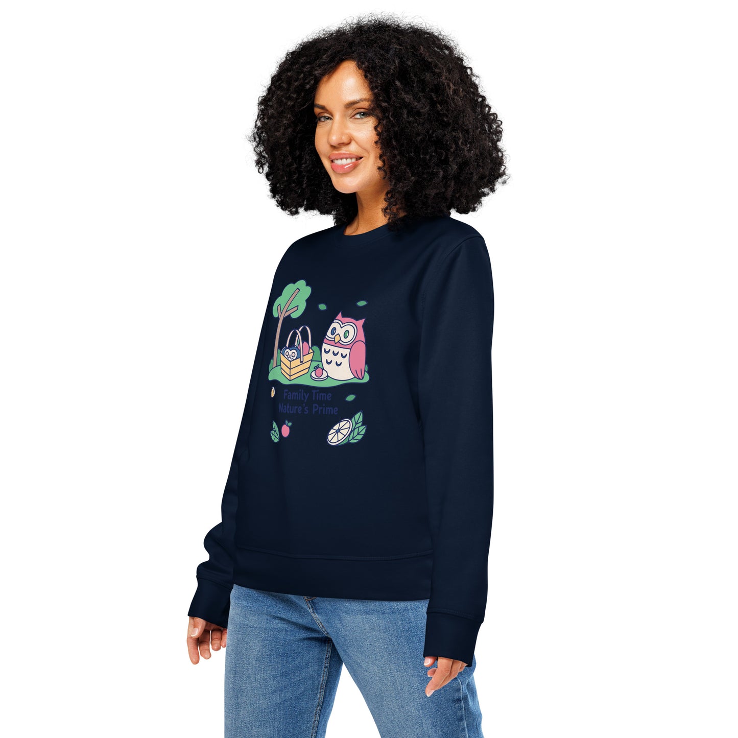 Unisex Organic Mid-Weight Sweatshirt – OwlNest Sustainable Fashion for Family Day Comfort Dudeily