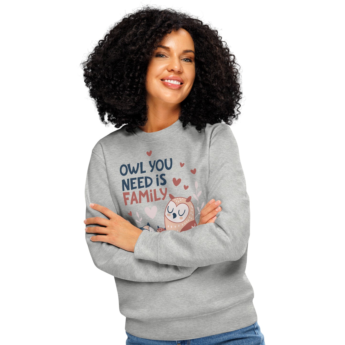 Unisex Organic Mid-Weight Sweatshirt – OwlNest Sustainable Fashion for Family Day Comfort Dudeily