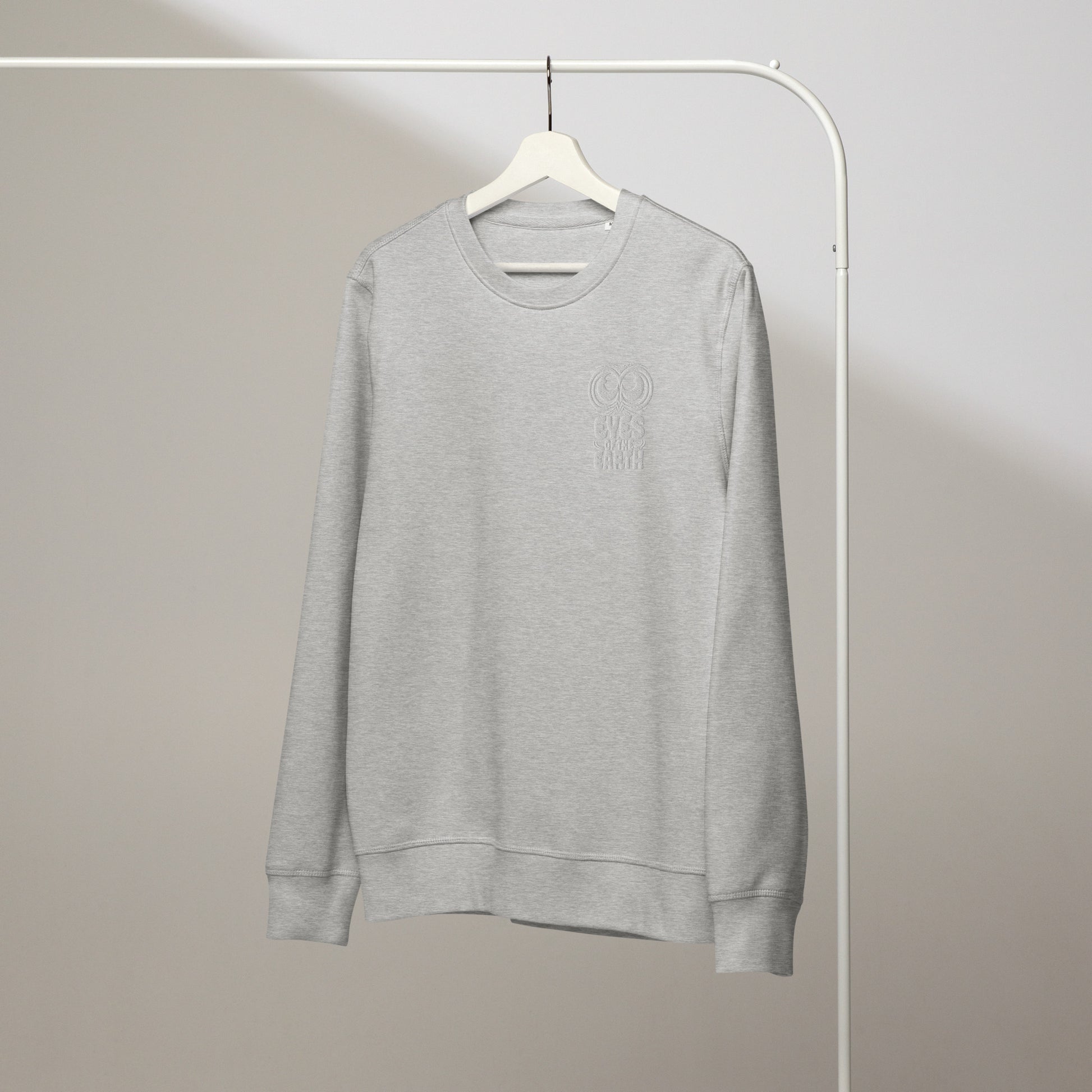 Owl Unisex Organic Mid-Weight Sweatshirt: 'Eyes of the Earth' in Fall | Sustainable Fashion USA Dudeily