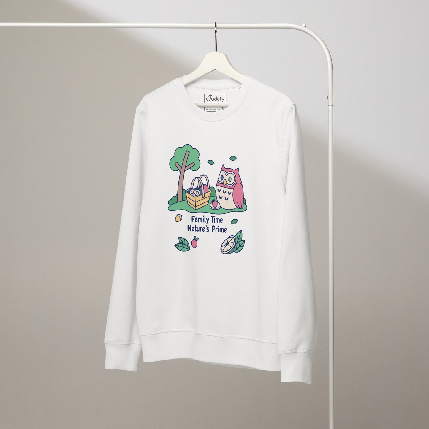 Unisex Organic Mid-Weight Sweatshirt – OwlNest Sustainable Fashion for Family Day Comfort Dudeily