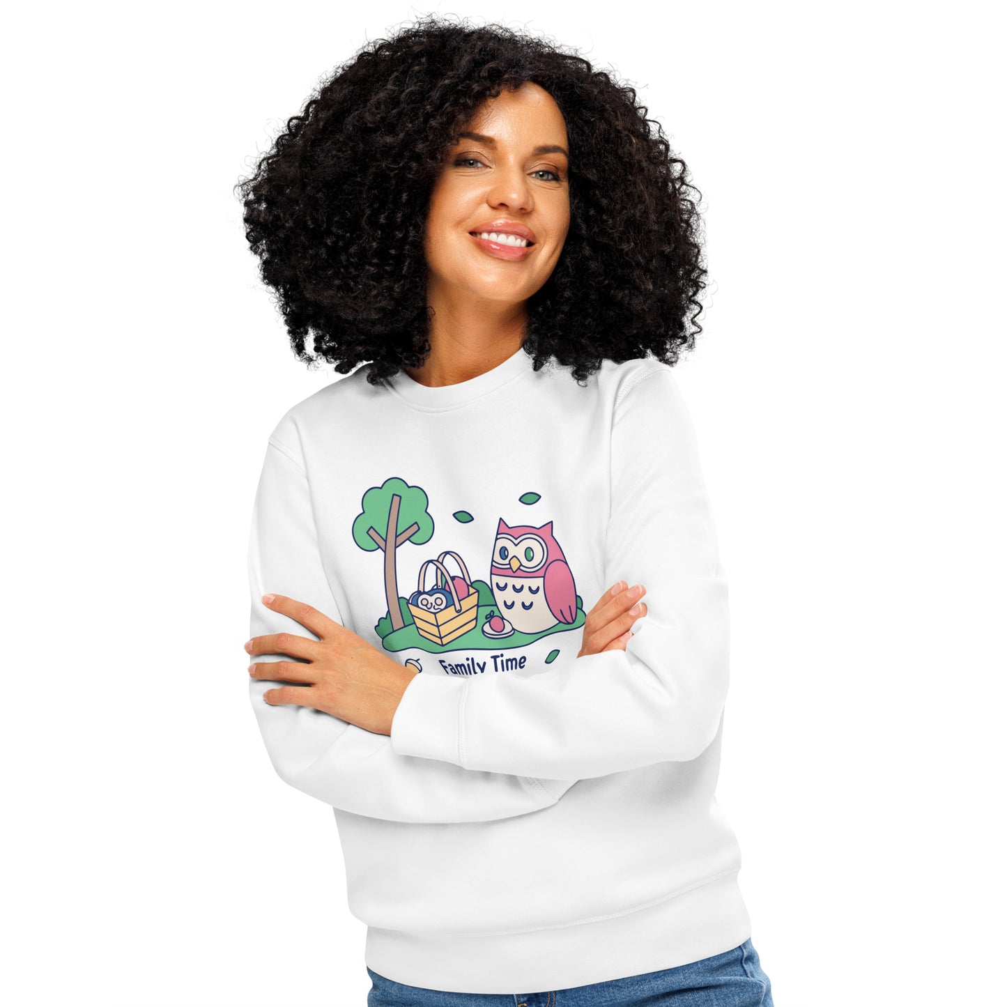 Unisex Organic Mid-Weight Sweatshirt – OwlNest Sustainable Fashion for Family Day Comfort Dudeily