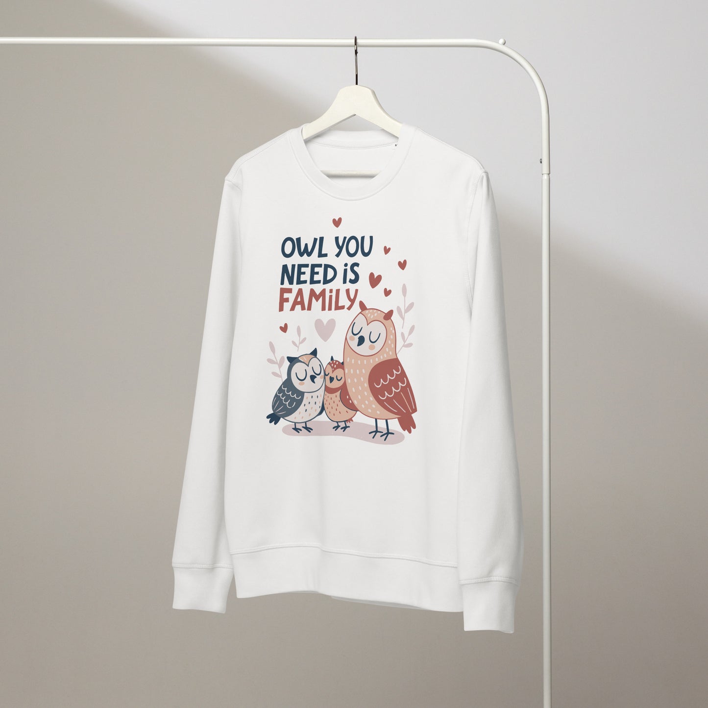 Unisex Organic Mid-Weight Sweatshirt – OwlNest Sustainable Fashion for Family Day Comfort Dudeily