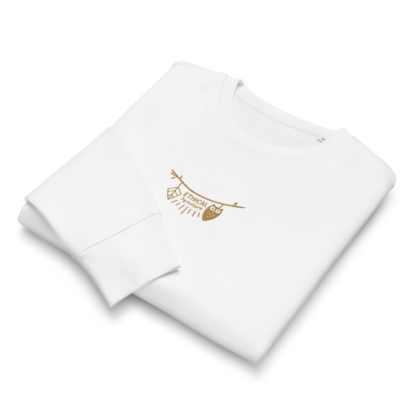 Unisex Organic Mid-Weight Sweatshirt: Ethical by Nature | Owl Embroidered Sustainable Fashion USA by Dudeily Dudeily