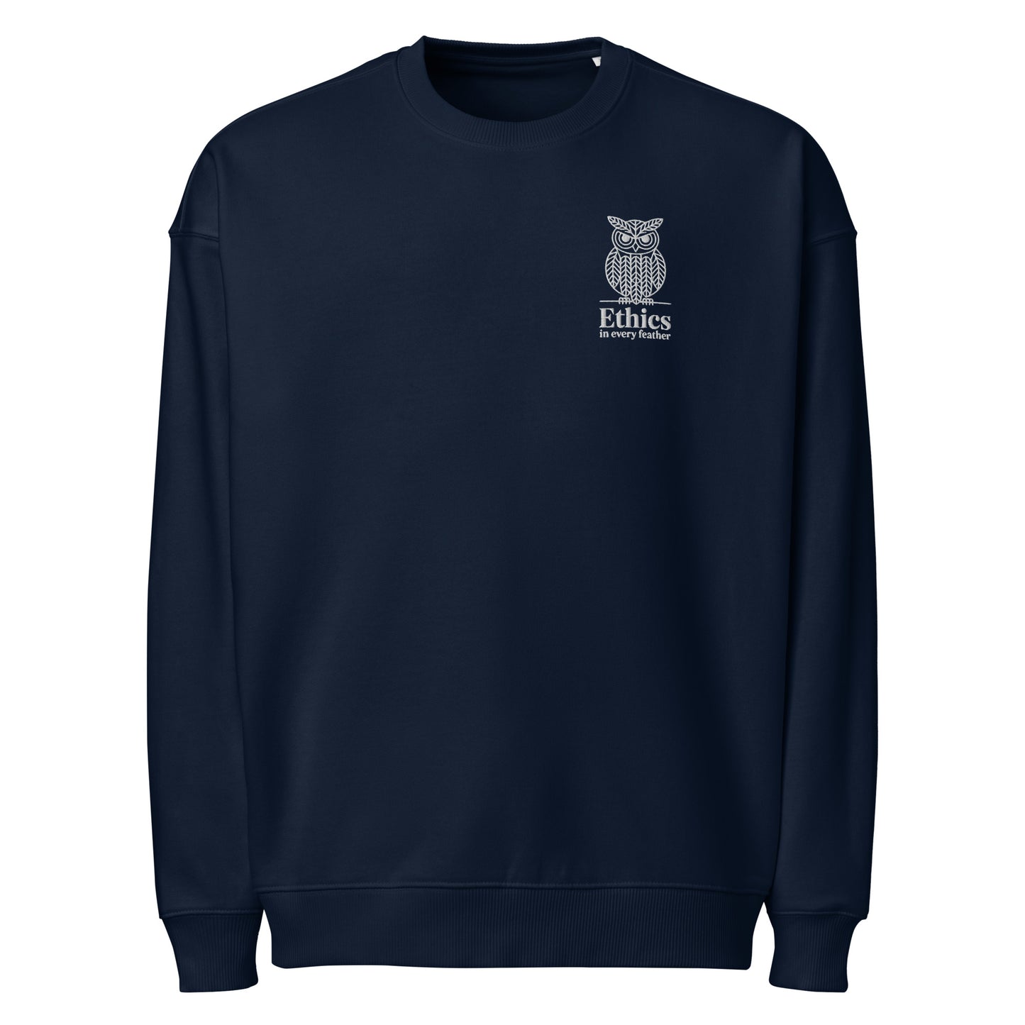 Owl Unisex Organic Oversized Sweatshirt – "Ethics in Every Feather" | Sustainable Fashion USA Dudeily