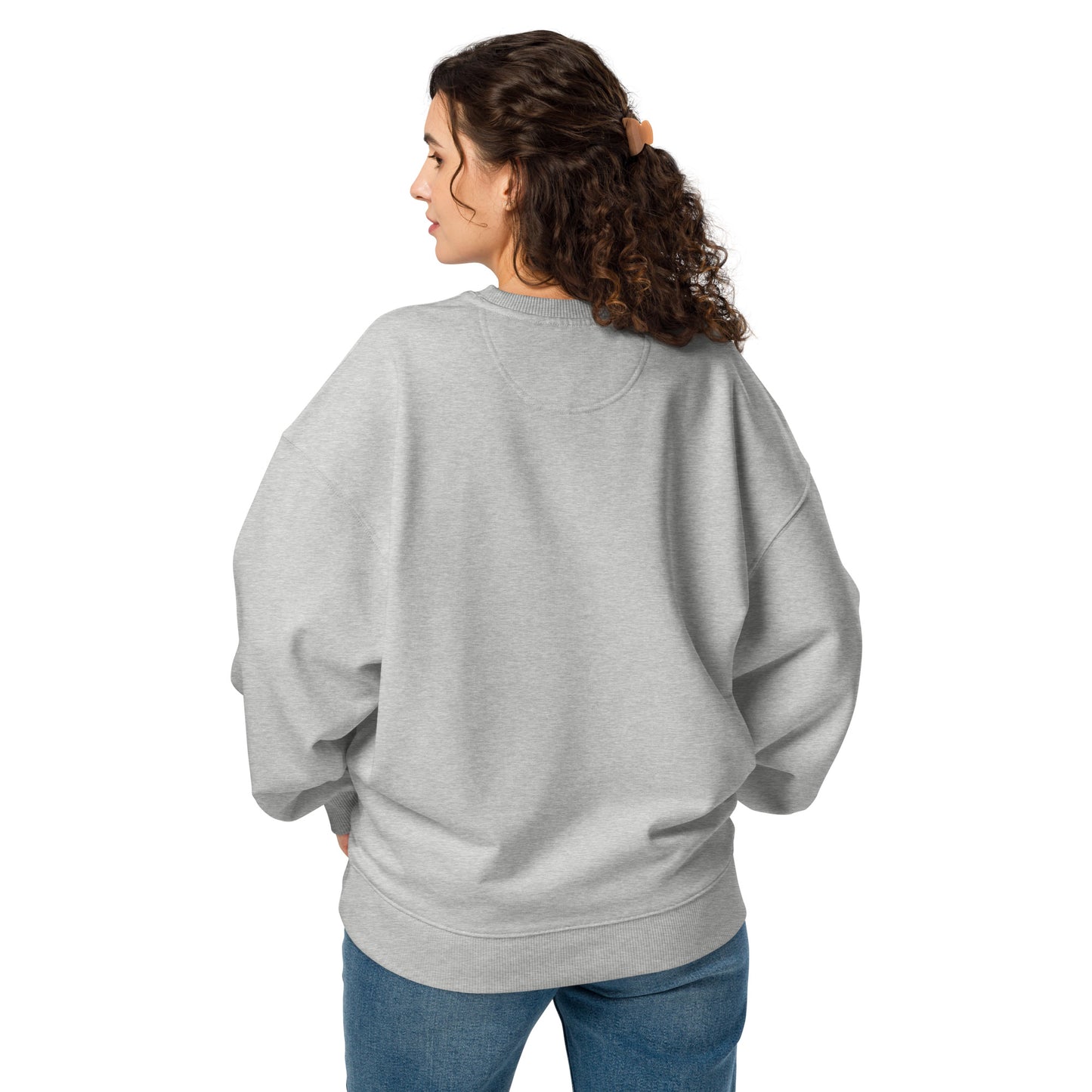 Unisex Organic Oversized Sweatshirt – Sustainable Owl-Themed Relaxed Fit Pullover Dudeily