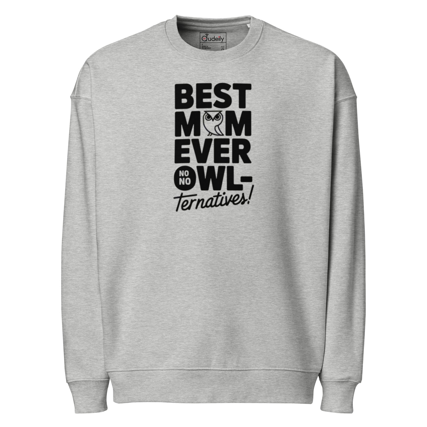 Unisex Organic Oversized Sweatshirt – Eco-Friendly Owl-Inspired Pullover for Ultimate Comfort Dudeily