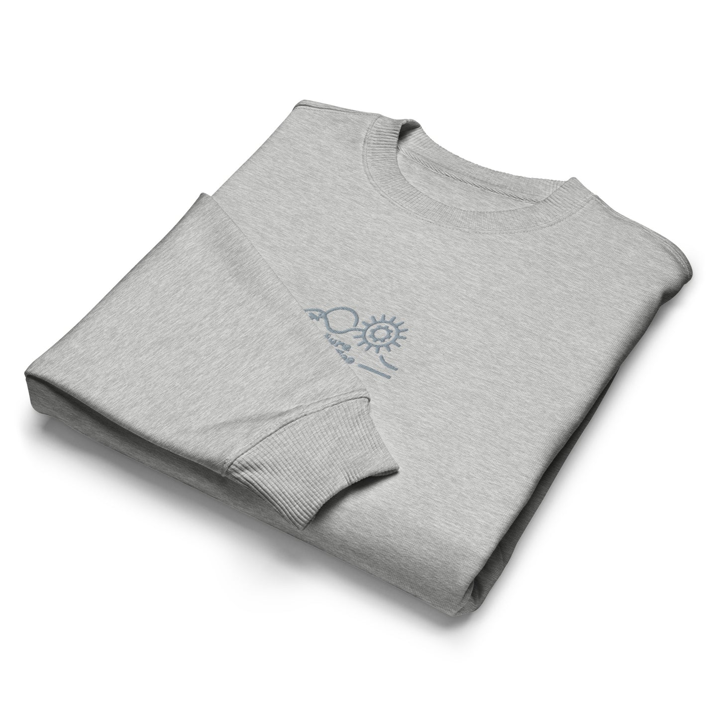 Unisex Organic Oversized Sweatshirt: Nature Works Too | Owl Embroidered Sustainable Fashion USA by Dudeily Dudeily