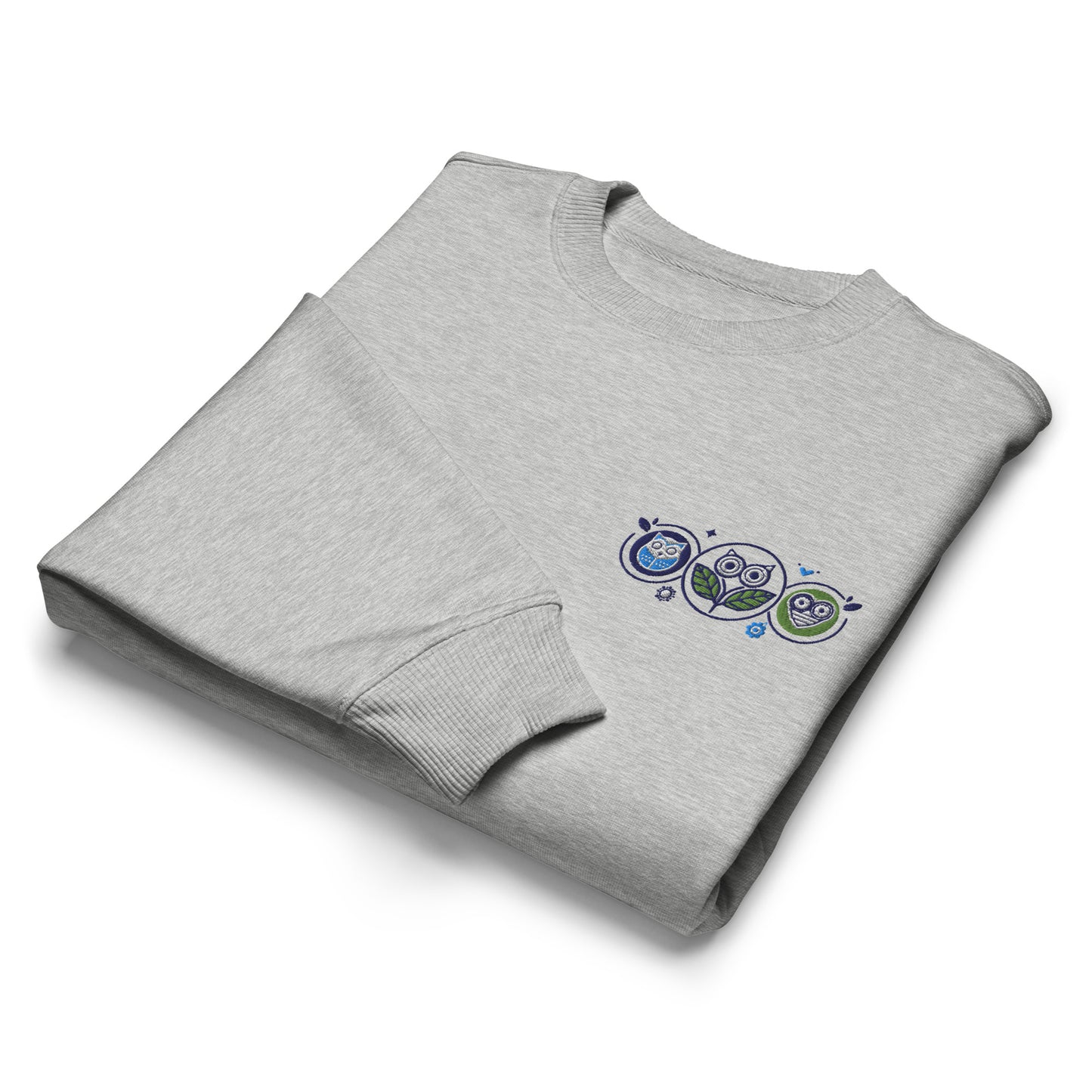 Unisex Organic Oversized Sweatshirt: Nature’s Union | Owl Embroidered Sustainable Fashion USA Dudeily
