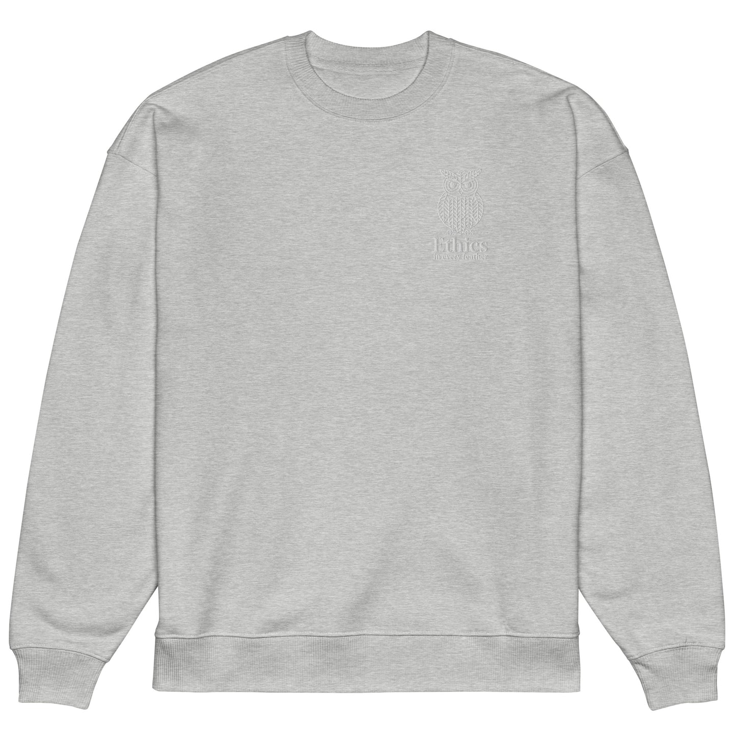 Owl Unisex Organic Oversized Sweatshirt – "Ethics in Every Feather" | Sustainable Fashion USA Dudeily