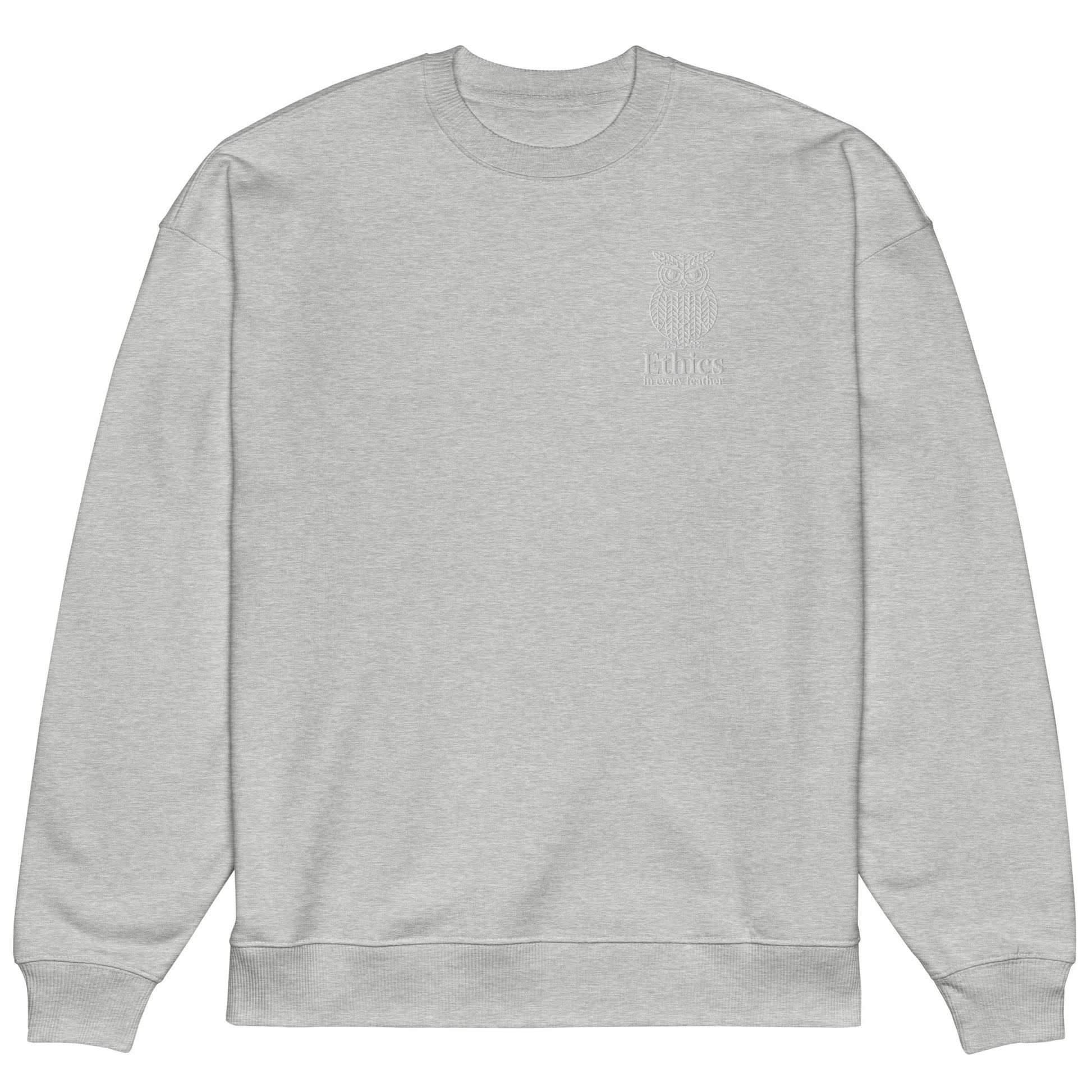 Owl Unisex Organic Oversized Sweatshirt – "Ethics in Every Feather" | Sustainable Fashion USA Dudeily