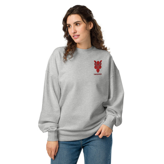 Owl Unisex Organic Oversized Sweatshirt: 'Forever Wise' in Fall | Sustainable Fashion USA Heather Grey Dudeily