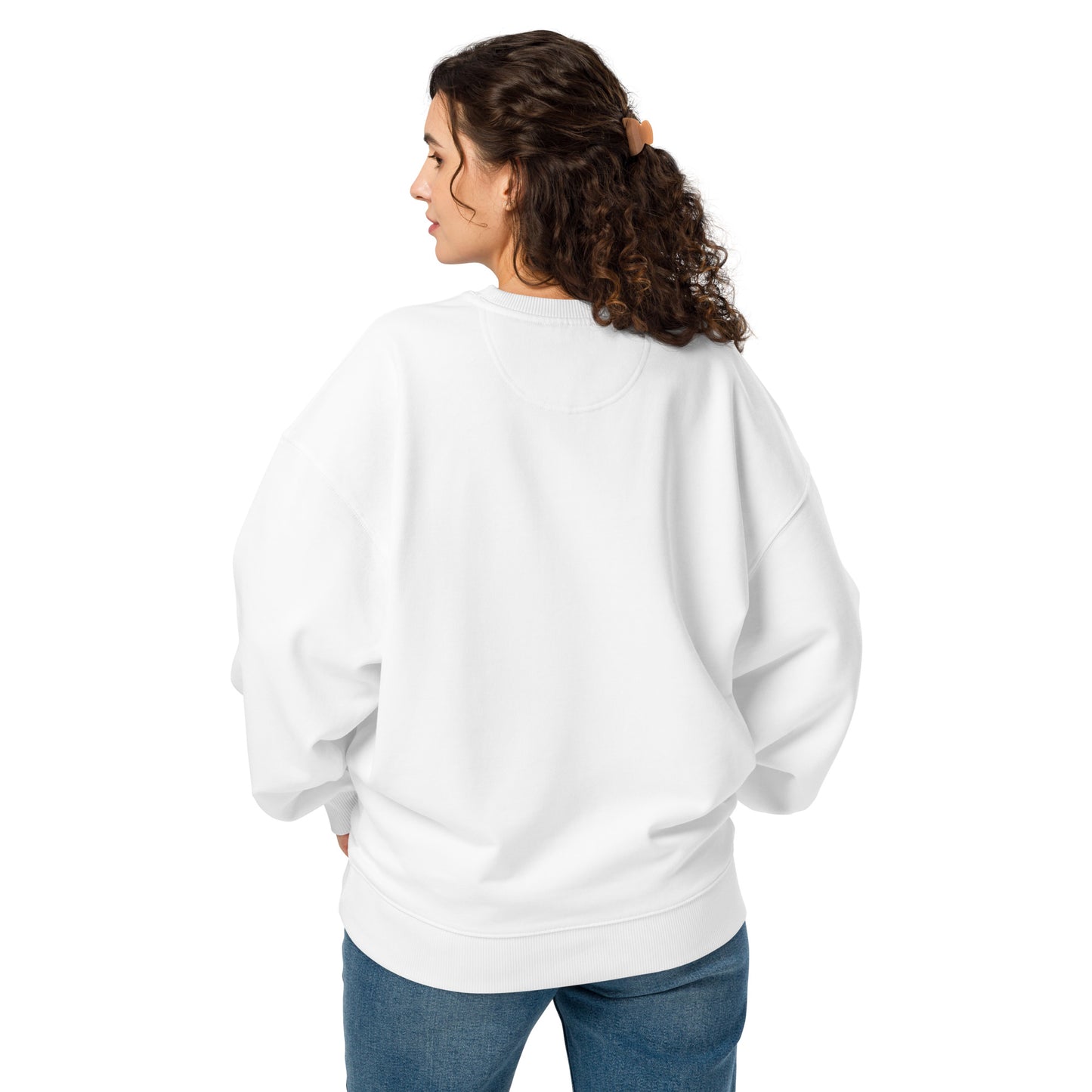 Unisex Organic Oversized Sweatshirt: Nature’s Union | Owl Embroidered Sustainable Fashion USA Dudeily