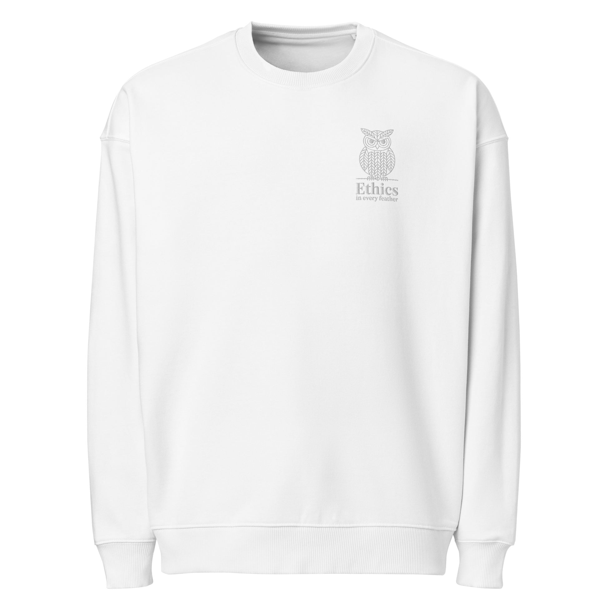Owl Unisex Organic Oversized Sweatshirt – "Ethics in Every Feather" | Sustainable Fashion USA Dudeily