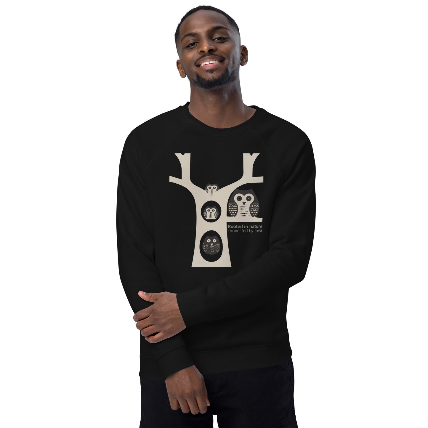 Unisex Organic Raglan Sweatshirt – OwlNest Sustainable Fashion for Family Day Dudeily