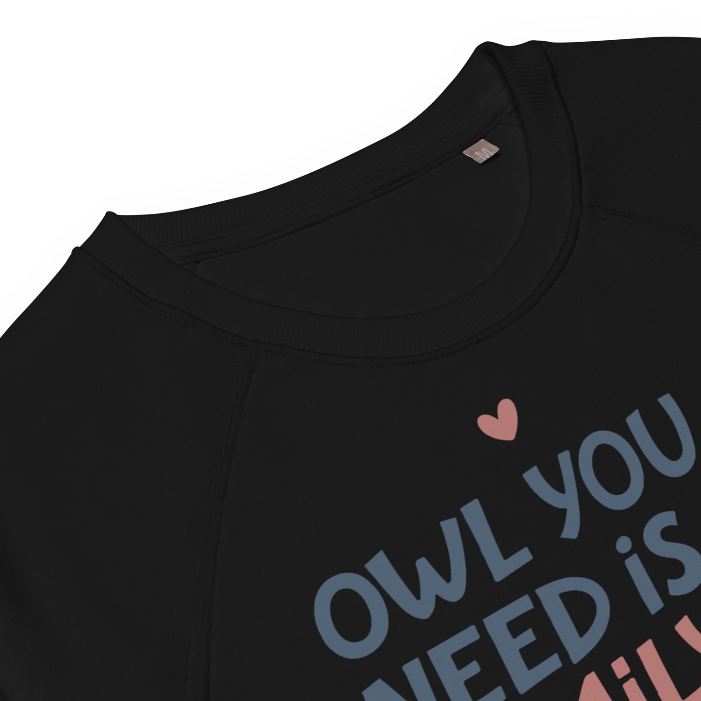 Unisex Organic Raglan Sweatshirt – OwlFlight Sustainable Fashion for Family Day Comfort Dudeily