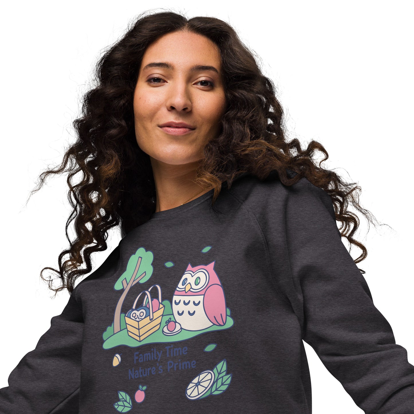 Unisex Organic Raglan Sweatshirt – OwlFlight Sustainable Fashion for Family Day Moments Dudeily