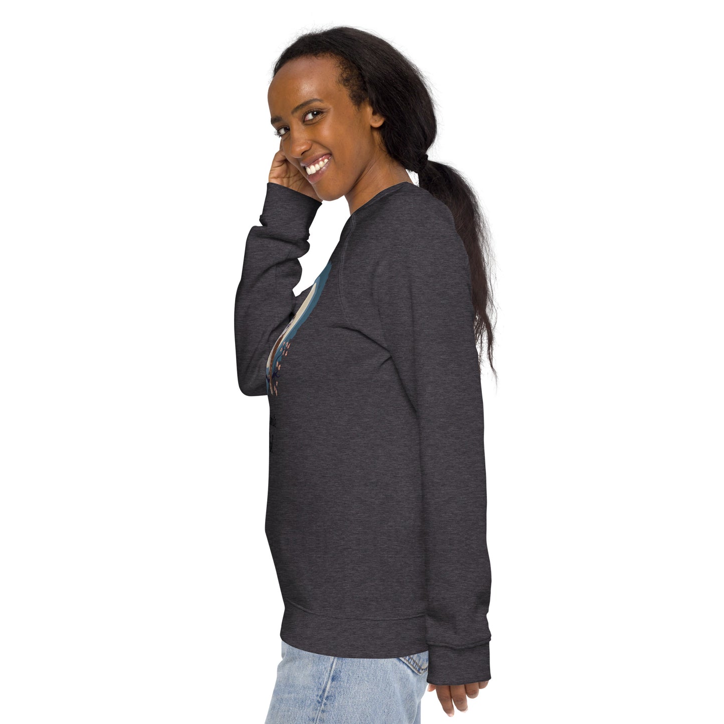 Owl-Themed Unisex Organic Raglan Sweatshirt | Sustainable Comfort Dudeily