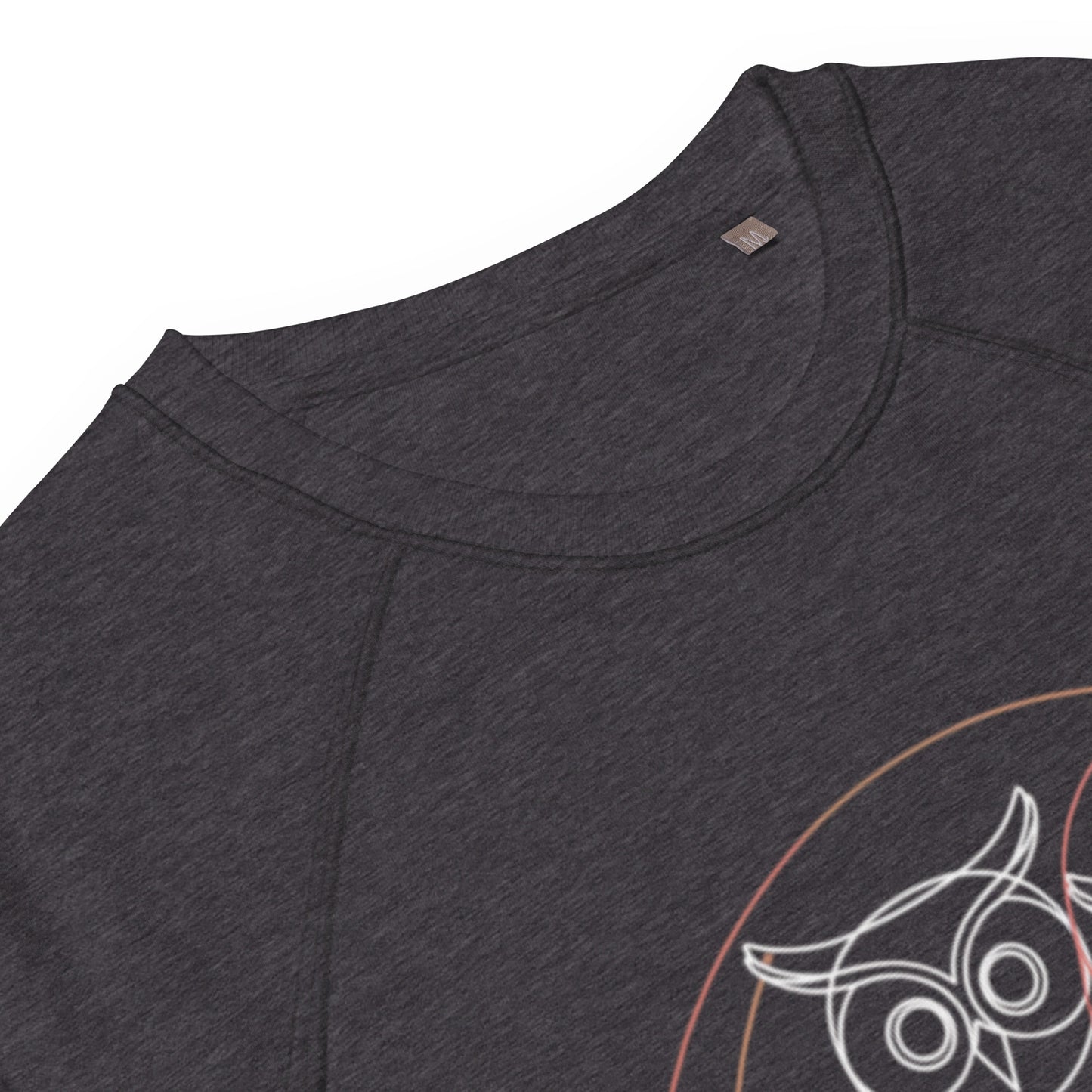 Unisex Owl-Themed Organic Sweatshirt | Sustainable & Stylish Raglan Design Dudeily