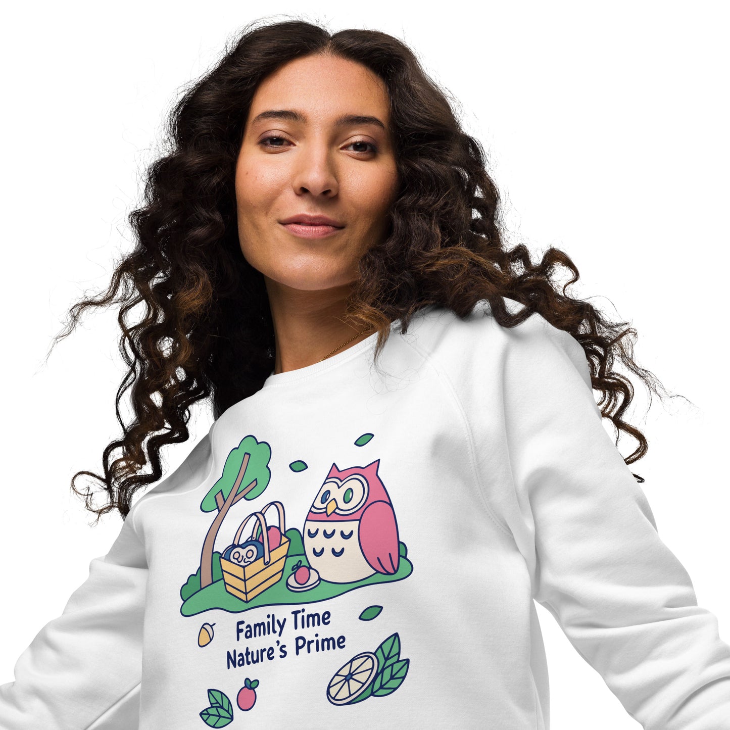 Unisex Organic Raglan Sweatshirt – OwlFlight Sustainable Fashion for Family Day Moments Dudeily