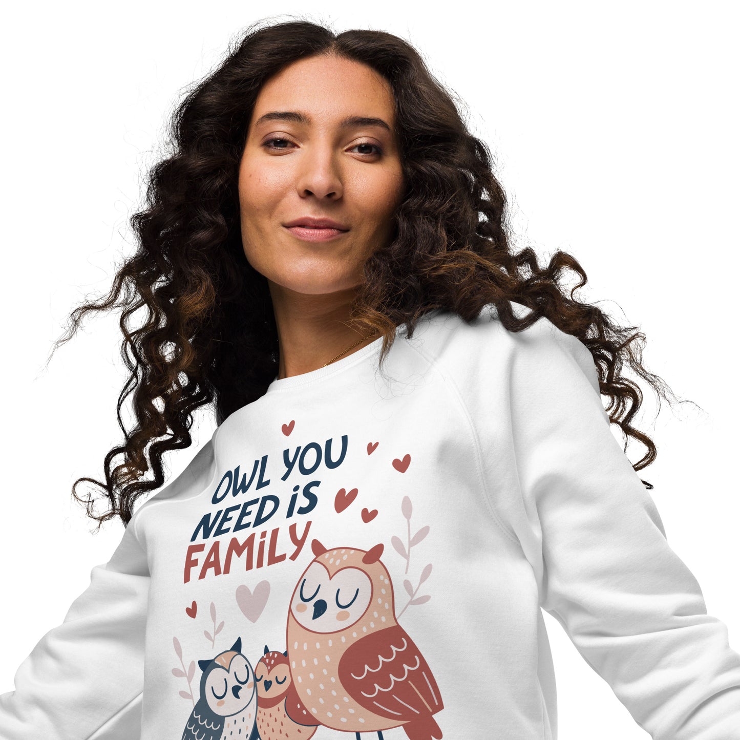 Unisex Organic Raglan Sweatshirt – OwlFlight Sustainable Fashion for Family Day Comfort Dudeily