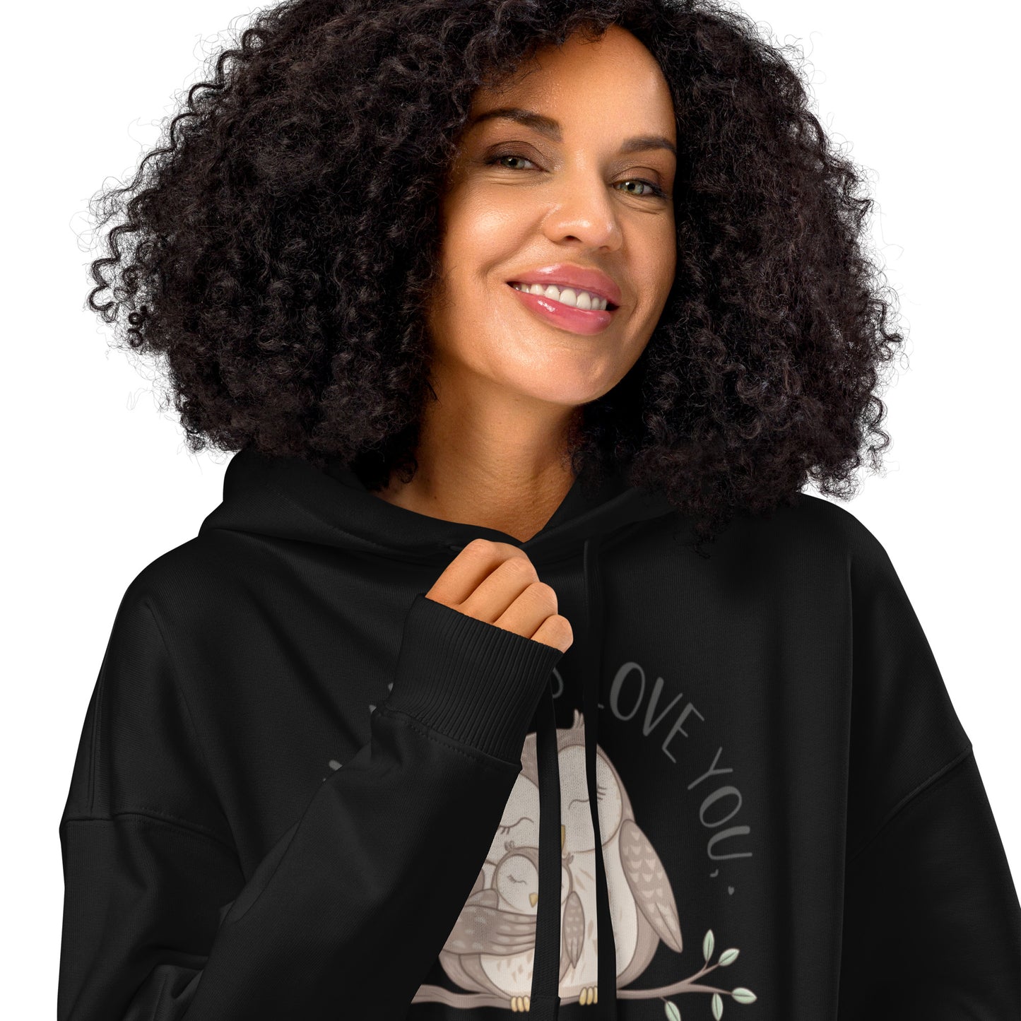 Unisex Organic Relaxed Hoodie – Owl-Themed Eco-Friendly & Sustainable Dudeily
