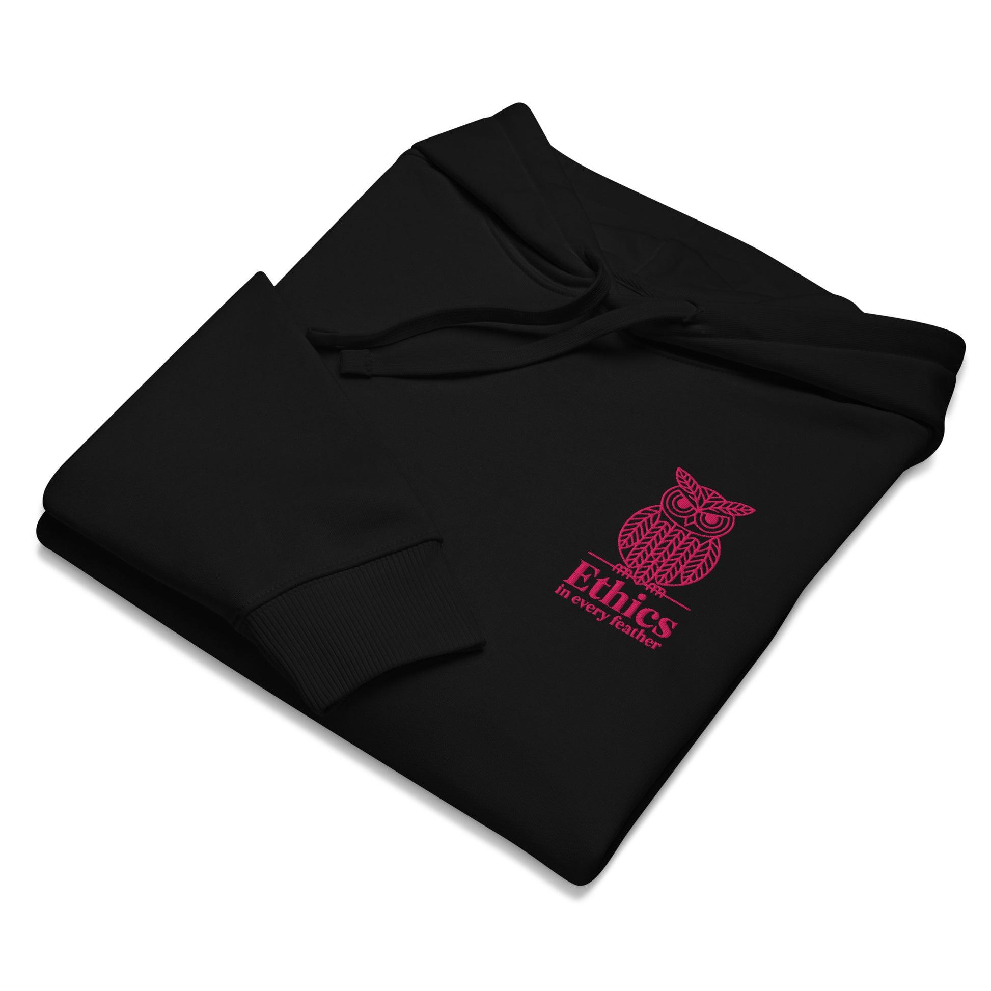 Owl Unisex Organic Relaxed Hoodie – "Ethics in Every Feather" | Sustainable Fashion Dudeily