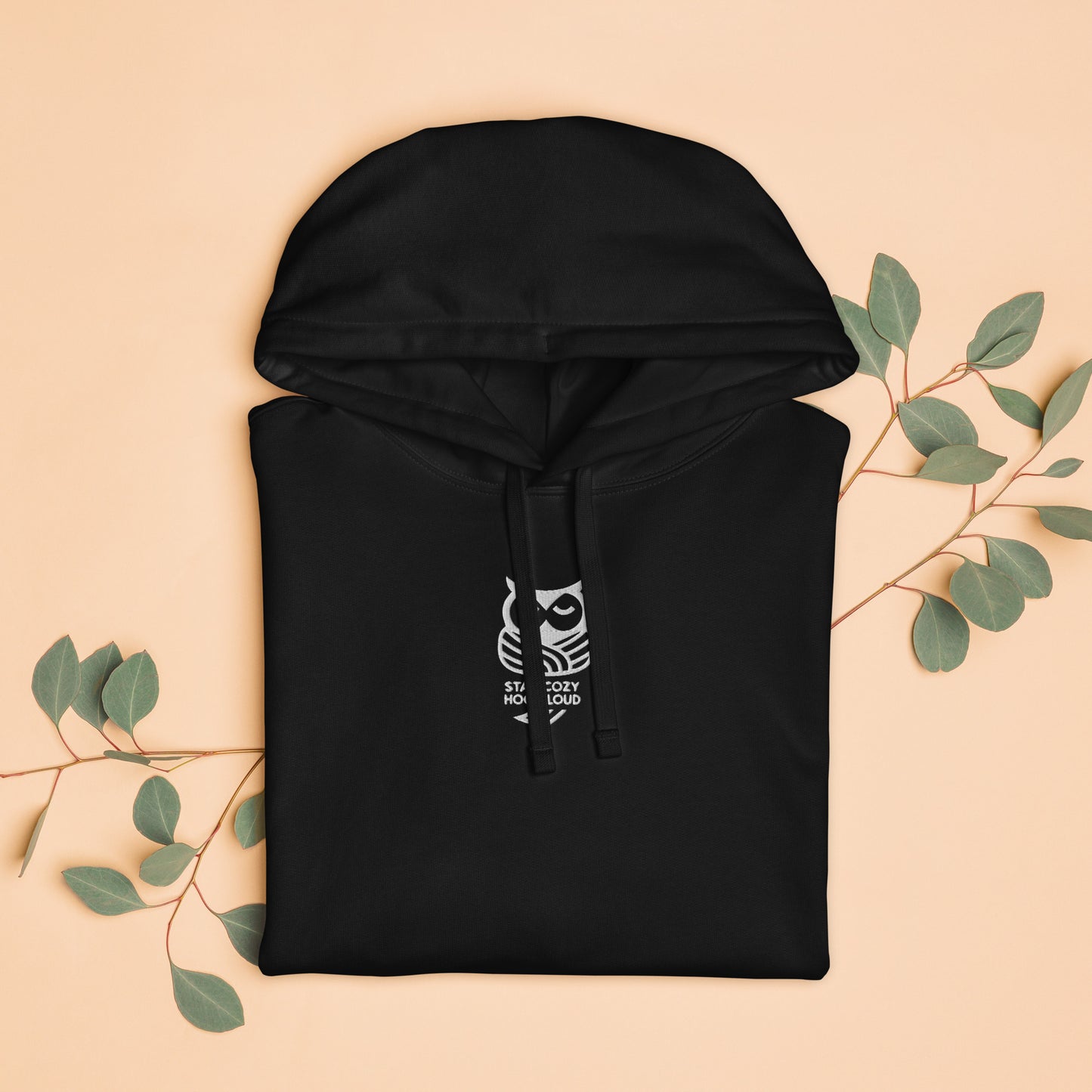 Sustainable Fashion USA-Owl Unisex Organic Relaxed Hoodie: 'Stay Cozy Hoot Loud' in Fall Dudeily