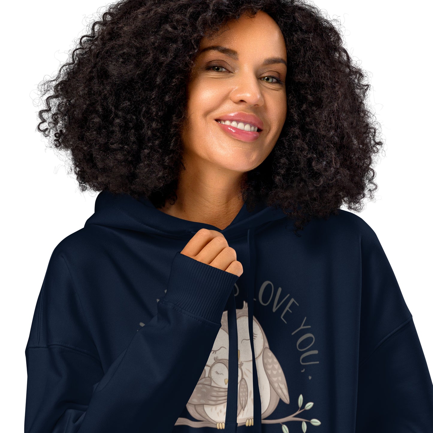 Unisex Organic Relaxed Hoodie – Owl-Themed Eco-Friendly & Sustainable Dudeily