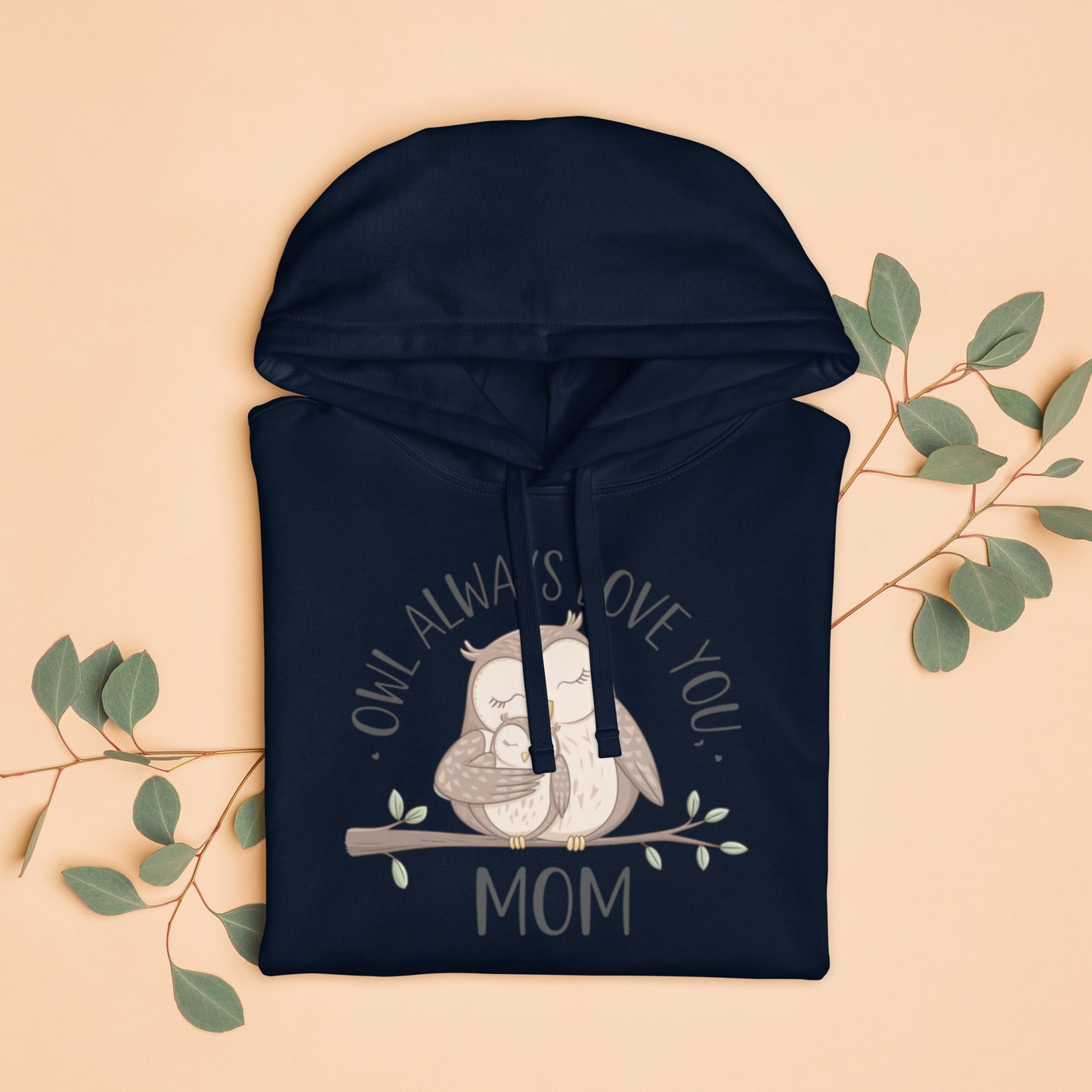 Unisex Organic Relaxed Hoodie – Owl-Themed Eco-Friendly & Sustainable Dudeily