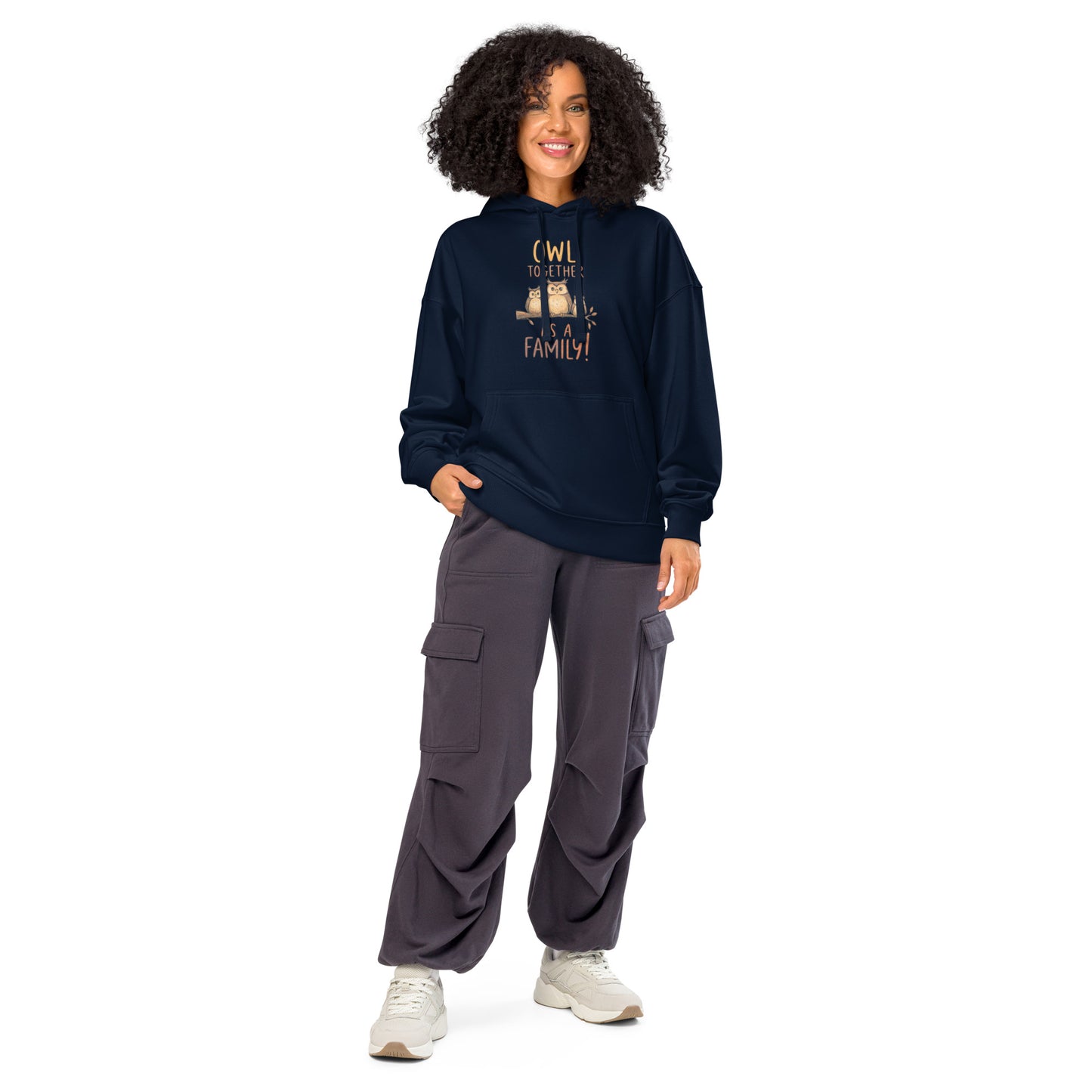 OwlNest Unisex Organic Relaxed Hoodie – Effortless Comfort, Earth-Friendly Style French Navy Dudeily