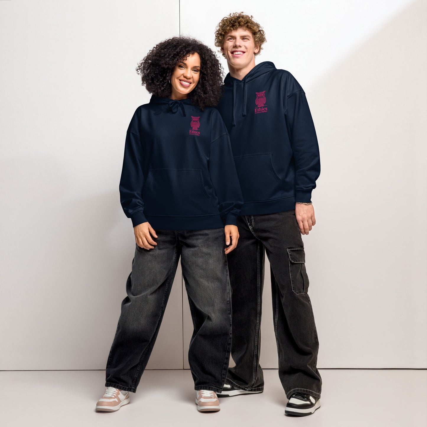 Owl Unisex Organic Relaxed Hoodie – "Ethics in Every Feather" | Sustainable Fashion Dudeily