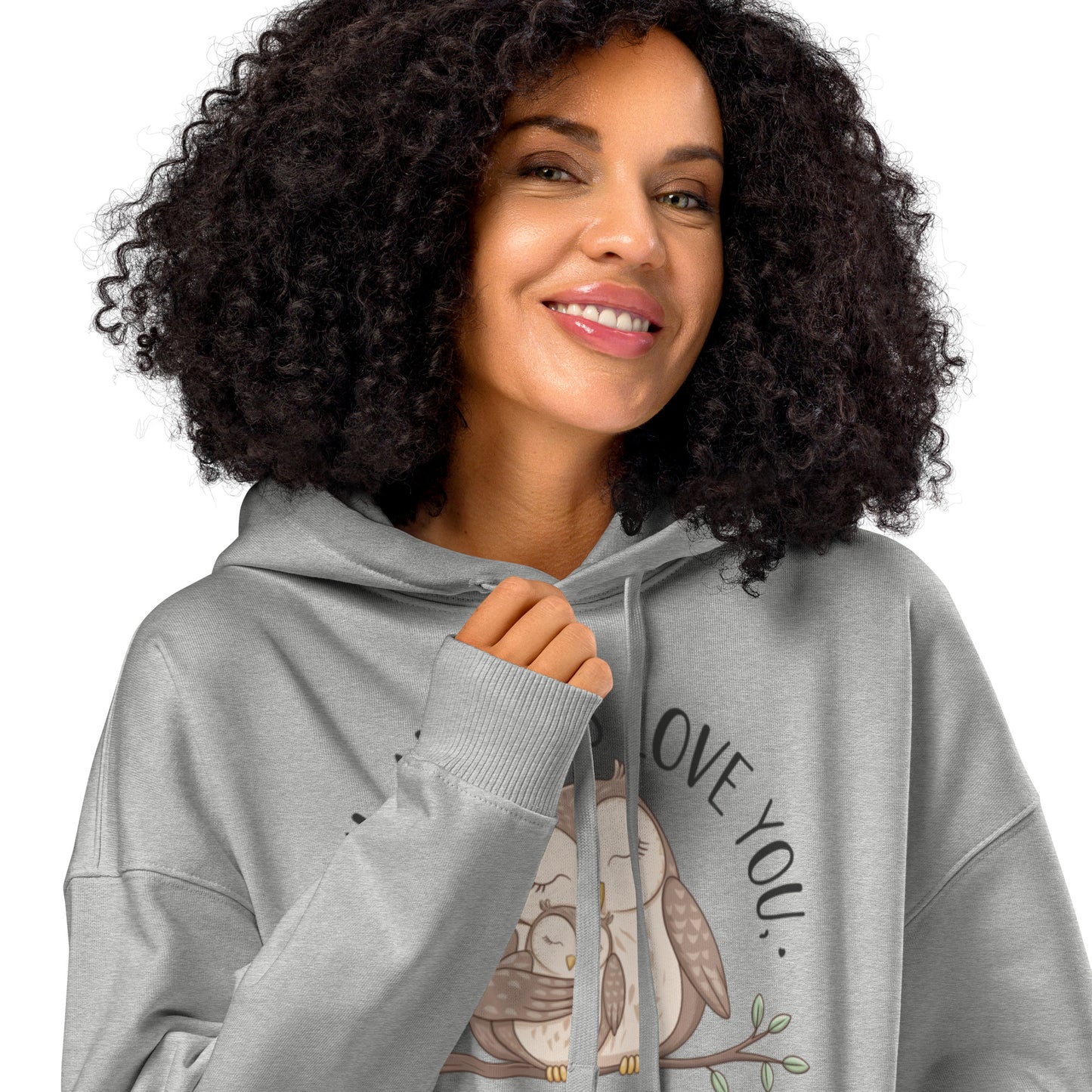 Unisex Organic Relaxed Hoodie – Owl-Themed Eco-Friendly & Sustainable Dudeily
