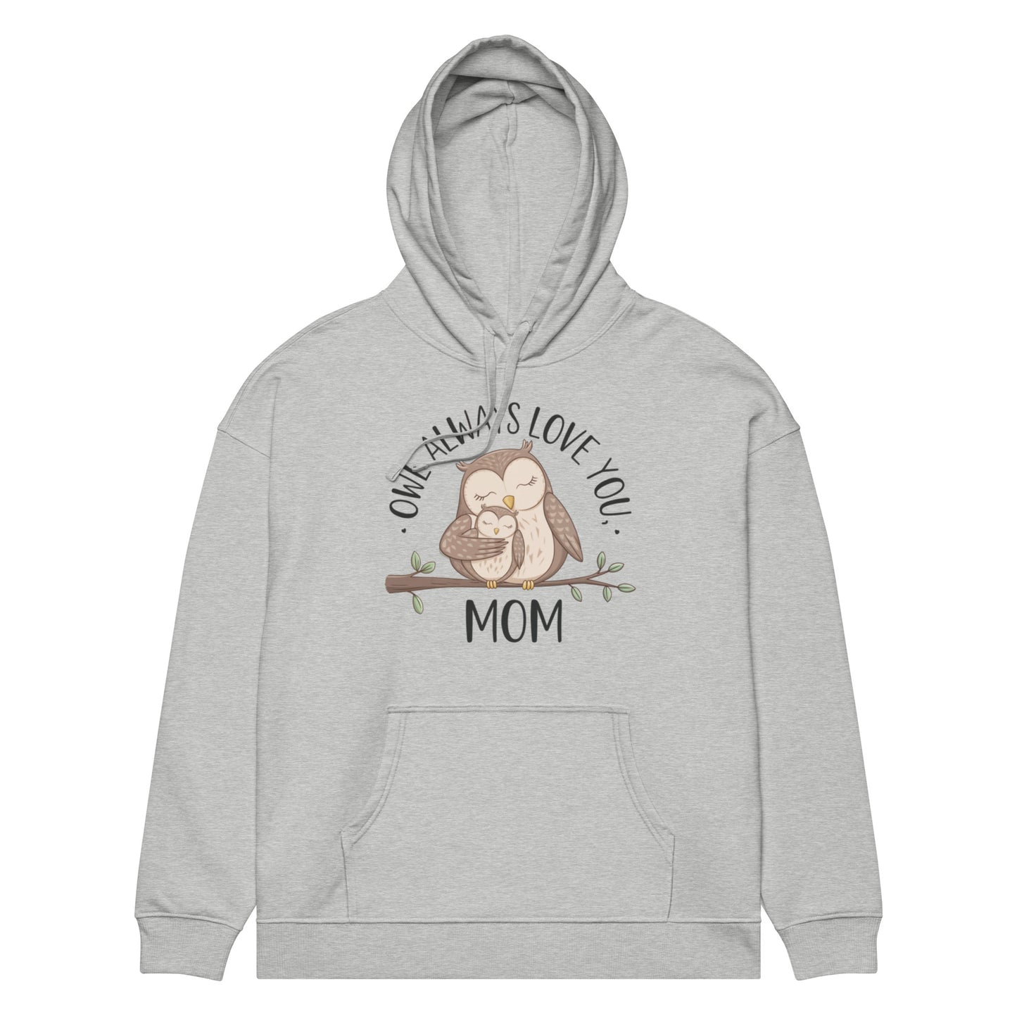 Unisex Organic Relaxed Hoodie – Owl-Themed Eco-Friendly & Sustainable Dudeily