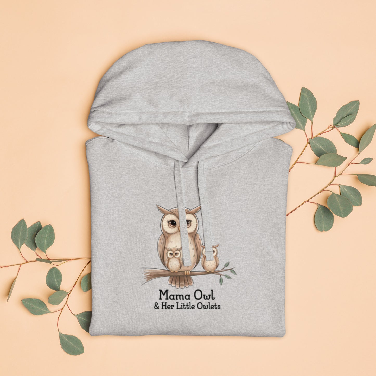 Unisex Organic Relaxed Hoodie – Owl-Themed Eco-Friendly & Sustainable Dudeily