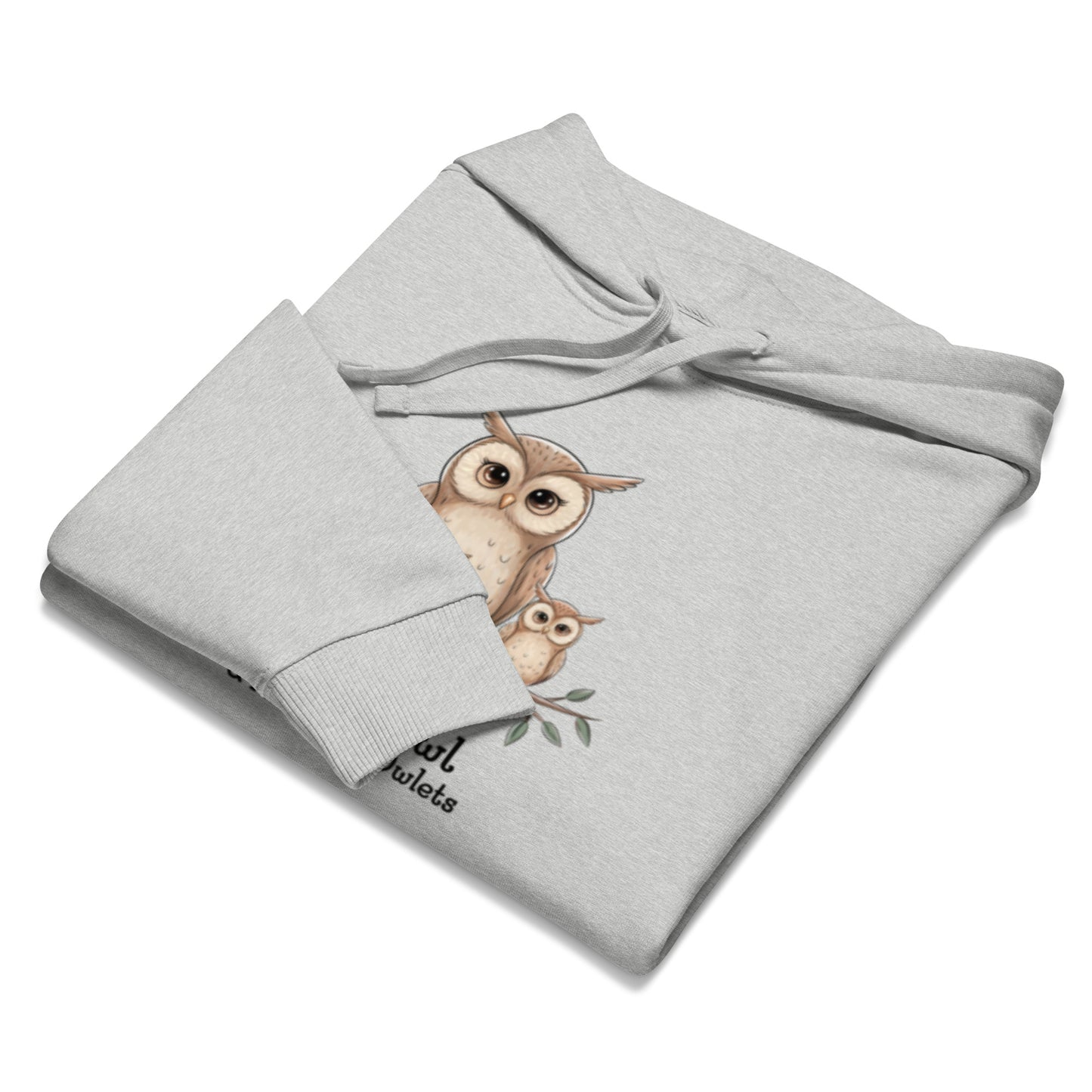 Unisex Organic Relaxed Hoodie – Owl-Themed Eco-Friendly & Sustainable Dudeily