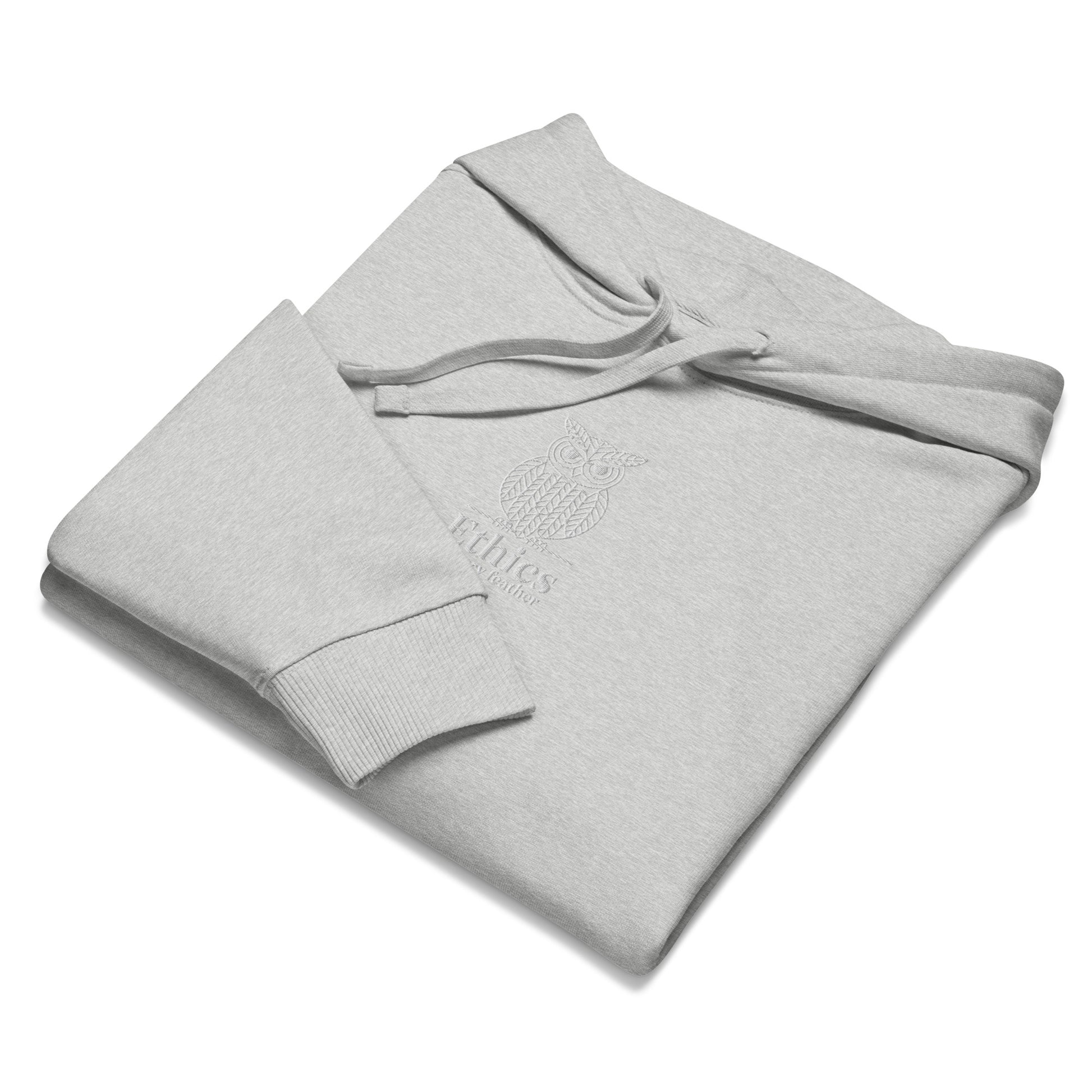 Owl Unisex Organic Relaxed Hoodie – "Ethics in Every Feather" | Sustainable Fashion Dudeily