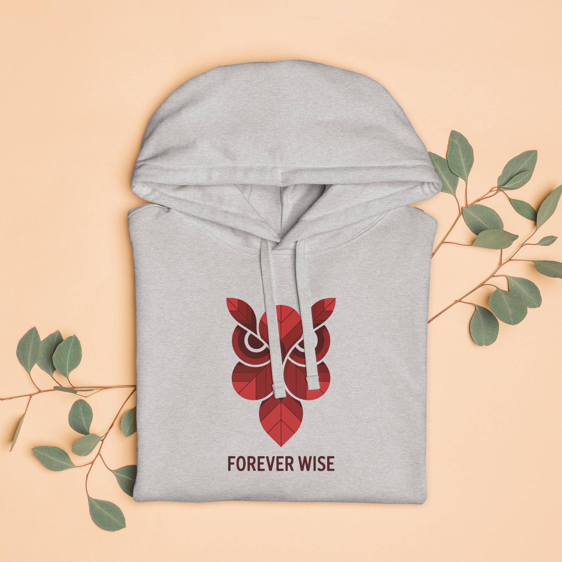 Unisex Organic Side Pocket Hoodie: 'Forever Wise' | Sustainable Owl Fashion USA Dudeily