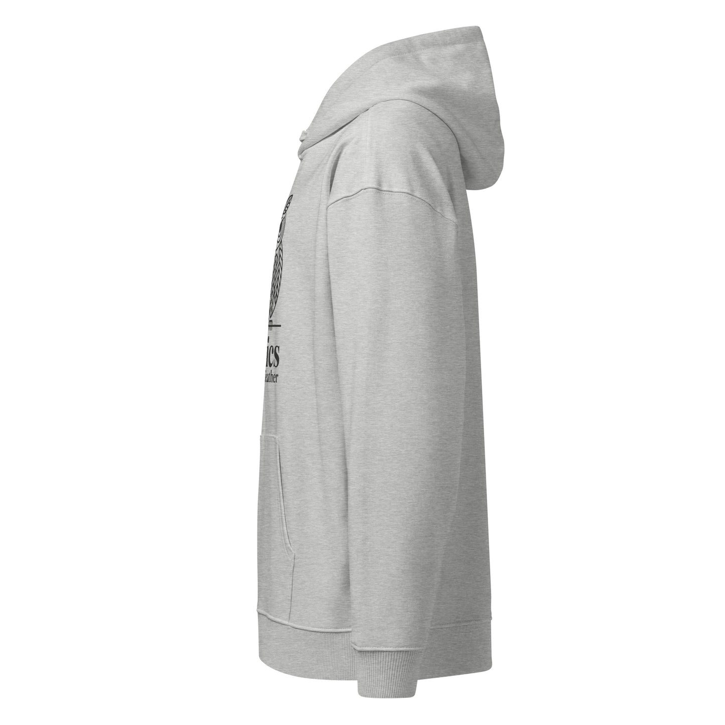 Unisex Organic Relaxed Hoodie: 'Ethics in Every Feather' | Sustainable Owl Fashion USA Dudeily