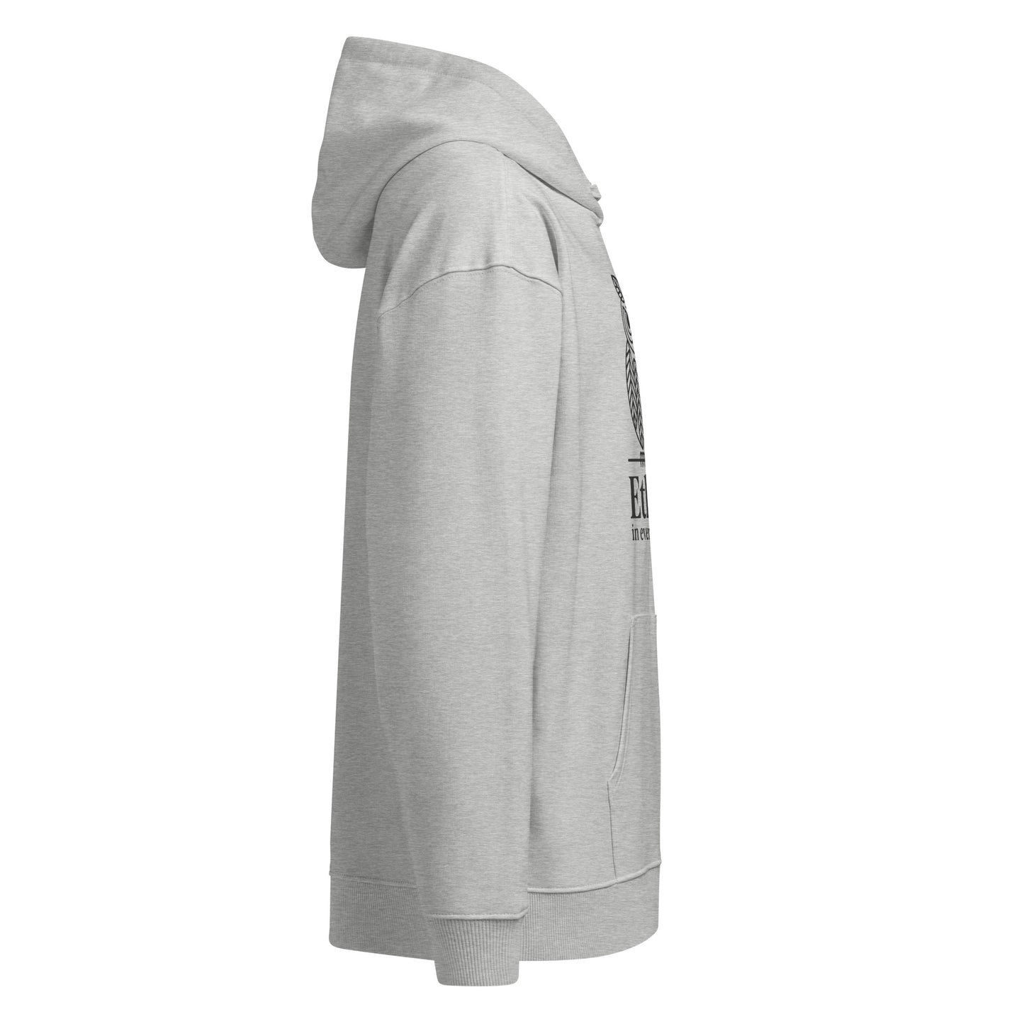 Unisex Organic Relaxed Hoodie: 'Ethics in Every Feather' | Sustainable Owl Fashion USA Dudeily