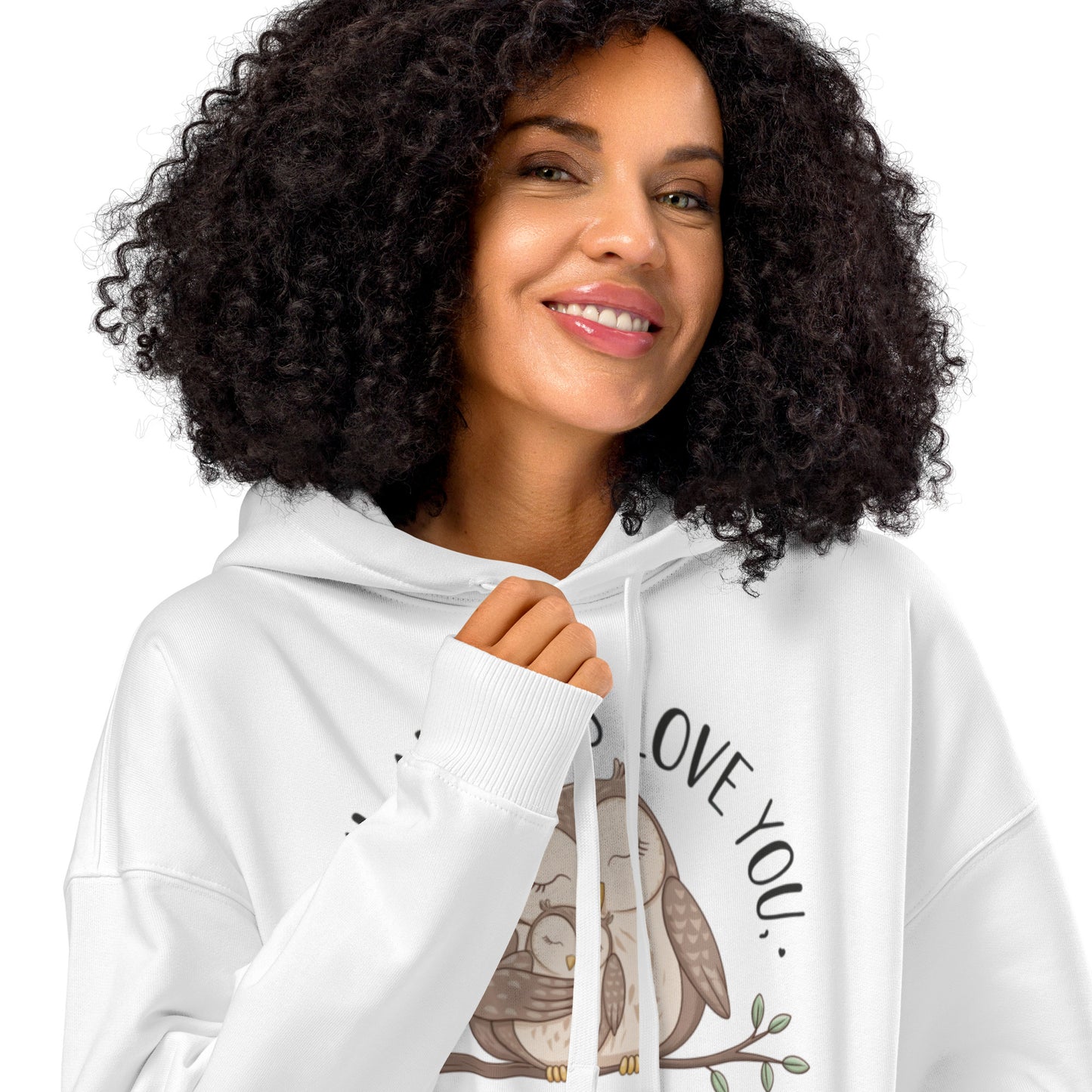 Unisex Organic Relaxed Hoodie – Owl-Themed Eco-Friendly & Sustainable Dudeily