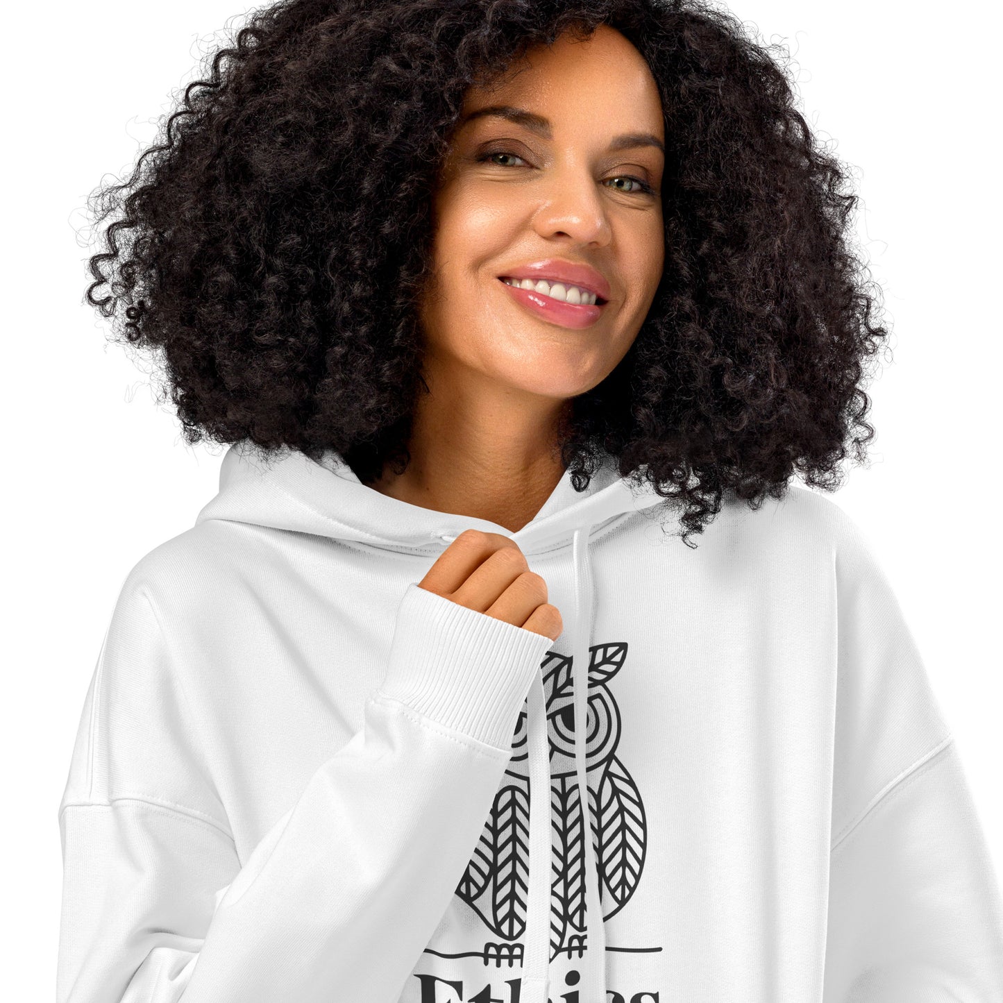 Unisex Organic Relaxed Hoodie: 'Ethics in Every Feather' | Sustainable Owl Fashion USA Dudeily