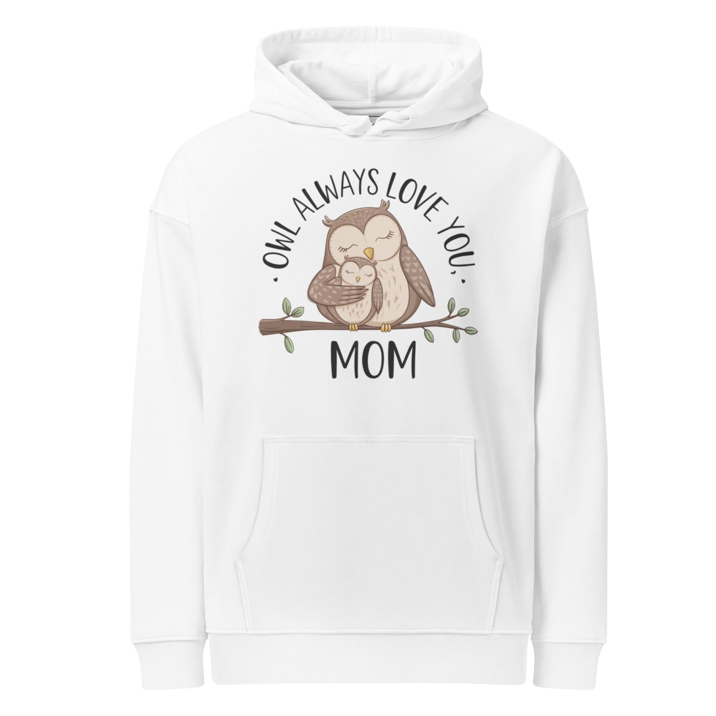 Unisex Organic Relaxed Hoodie – Owl-Themed Eco-Friendly & Sustainable Dudeily