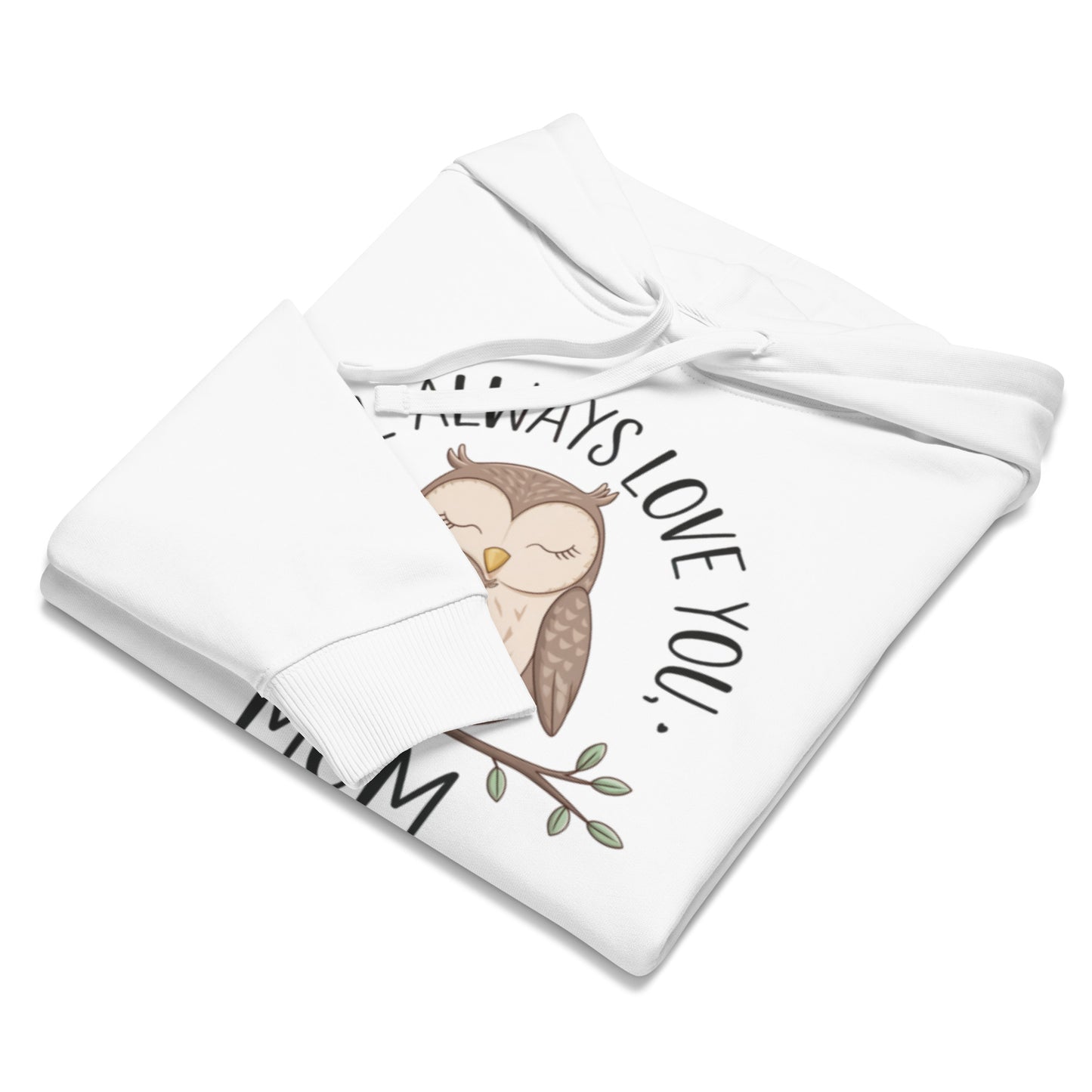 Unisex Organic Relaxed Hoodie – Owl-Themed Eco-Friendly & Sustainable Dudeily