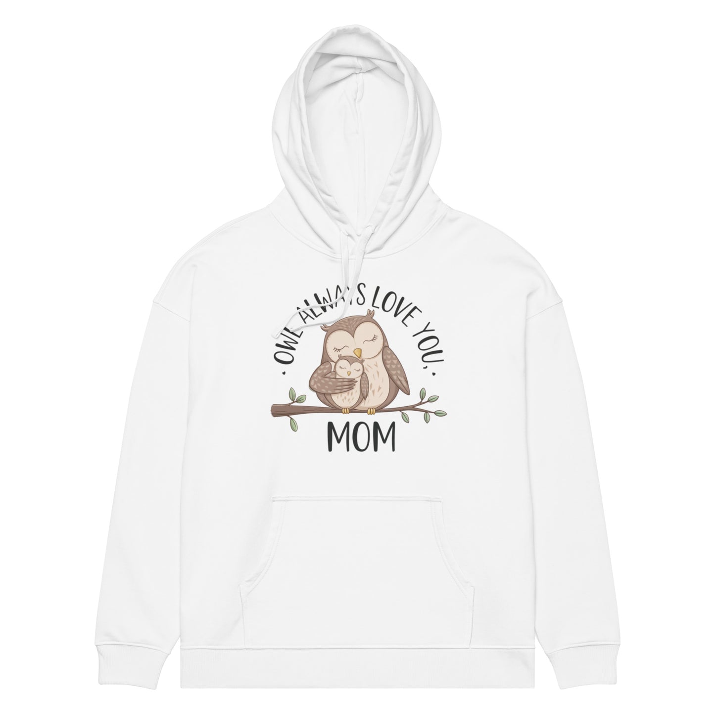 Unisex Organic Relaxed Hoodie – Owl-Themed Eco-Friendly & Sustainable Dudeily