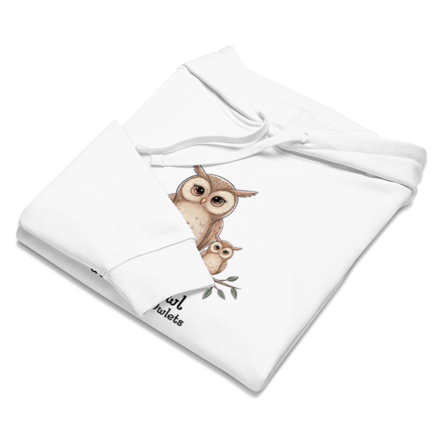Unisex Organic Relaxed Hoodie – Owl-Themed Eco-Friendly & Sustainable Dudeily