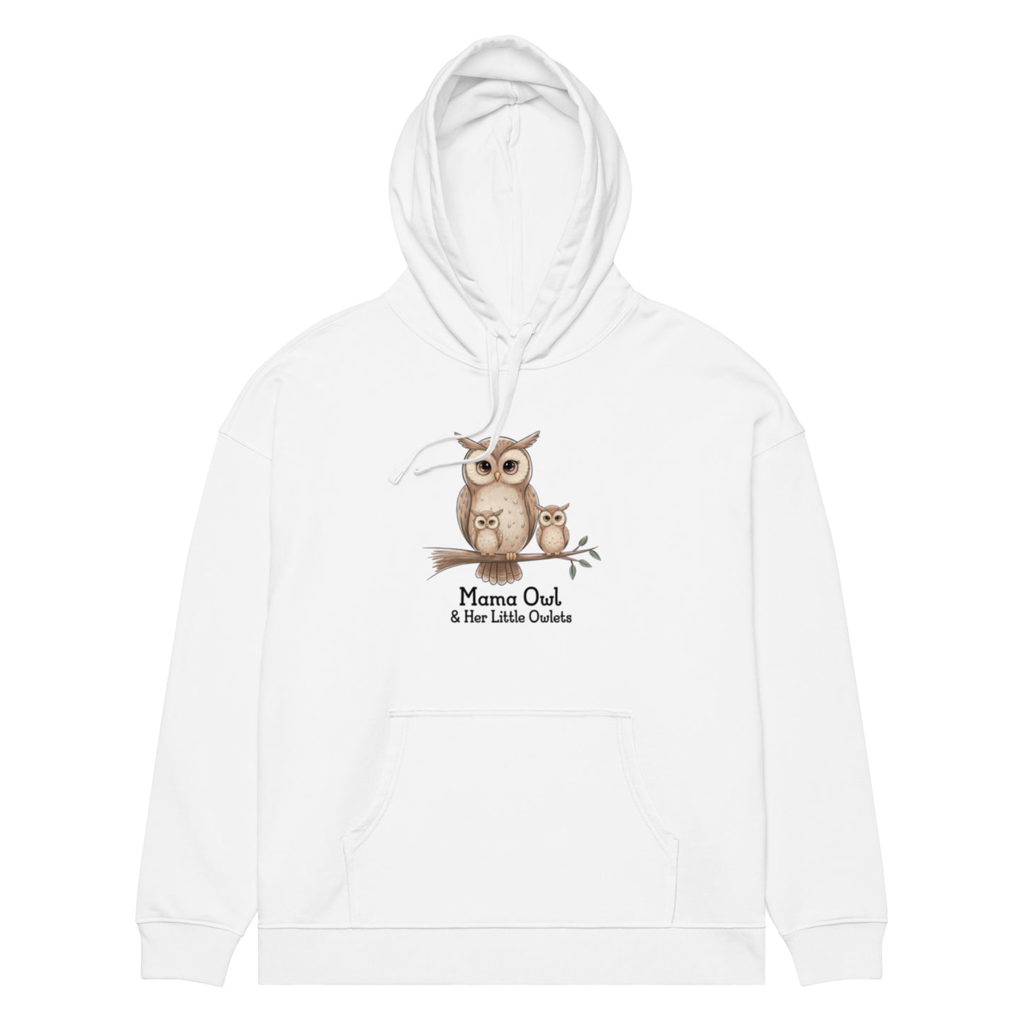 Unisex Organic Relaxed Hoodie – Owl-Themed Eco-Friendly & Sustainable Dudeily