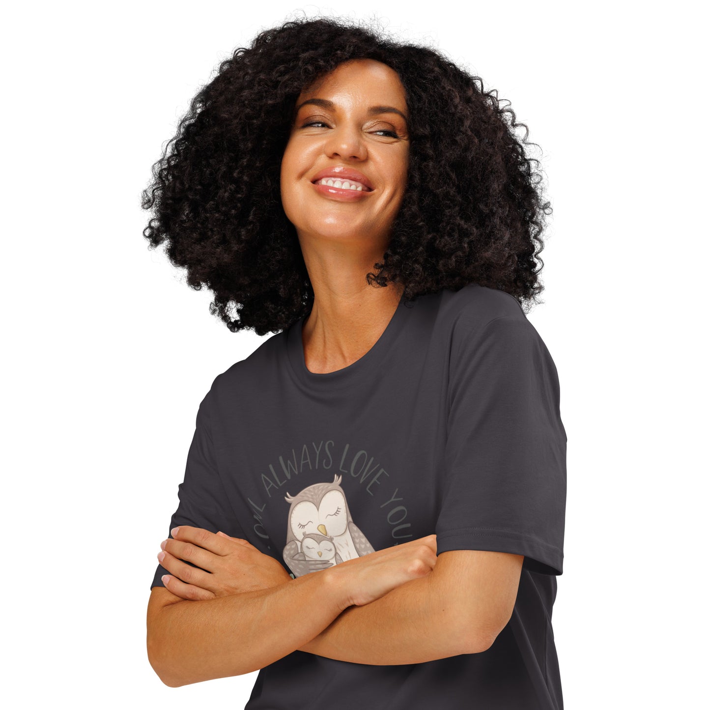 Unisex Organic Ribbed Neck T-Shirt – Owl-Inspired Eco-Friendly Sustainable Tee Dudeily