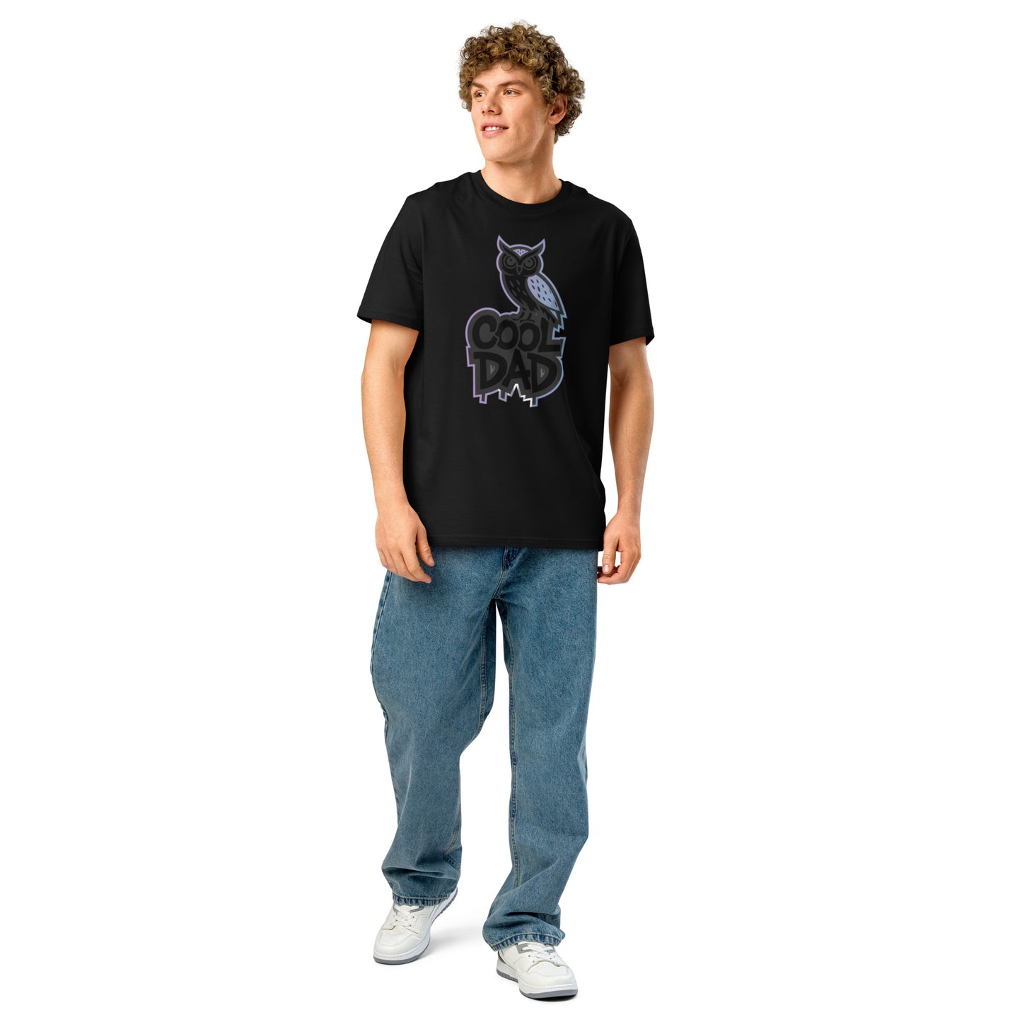 Unisex Organic Ribbed Neck T-Shirt – Owl-Themed Eco-Friendly Style by Dudeily Dudeily