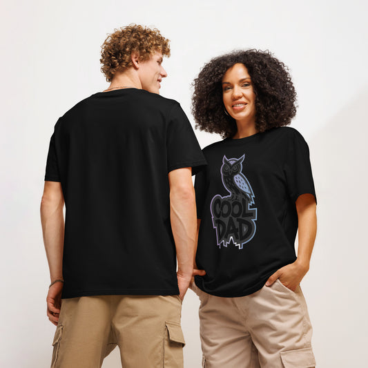 Unisex Organic Ribbed Neck T-Shirt – Owl-Themed Eco-Friendly Style by Dudeily Dudeily